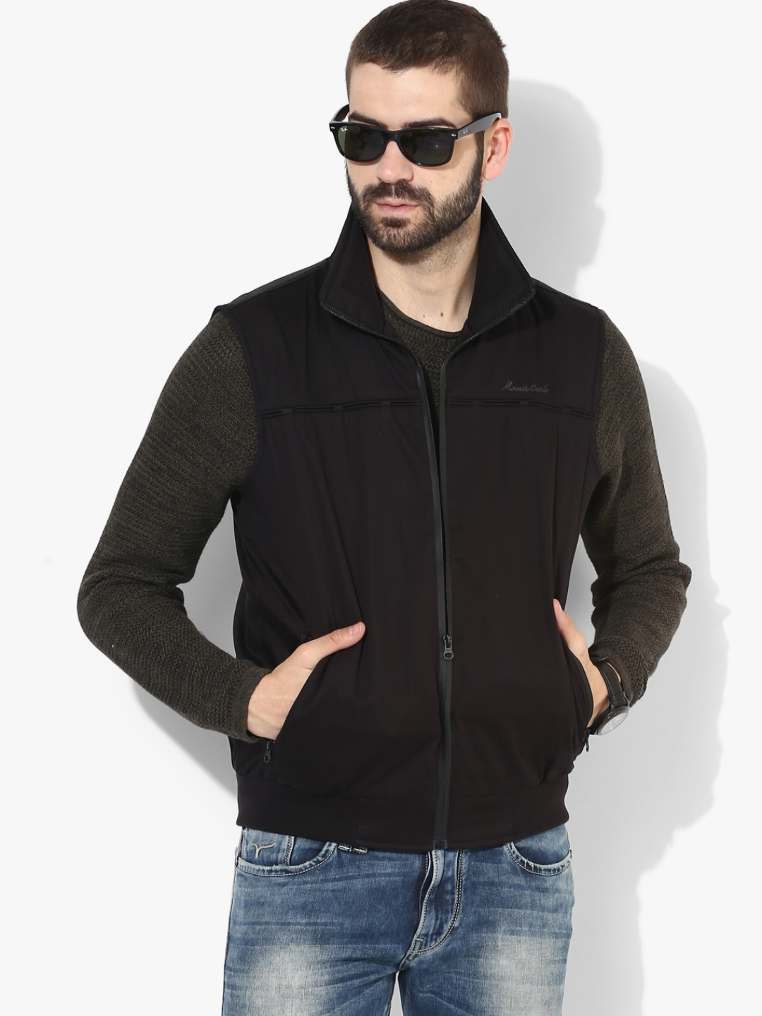 Buy Black Solid Casual Jacket - Jackets for Men 7922715 | Myntra