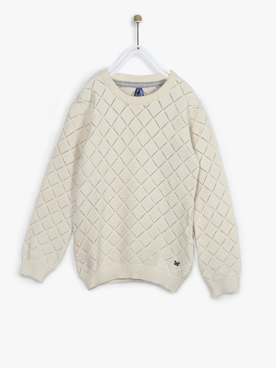 Buy Cream Checked Sweater Sweaters for Girls 7931185 Myntra