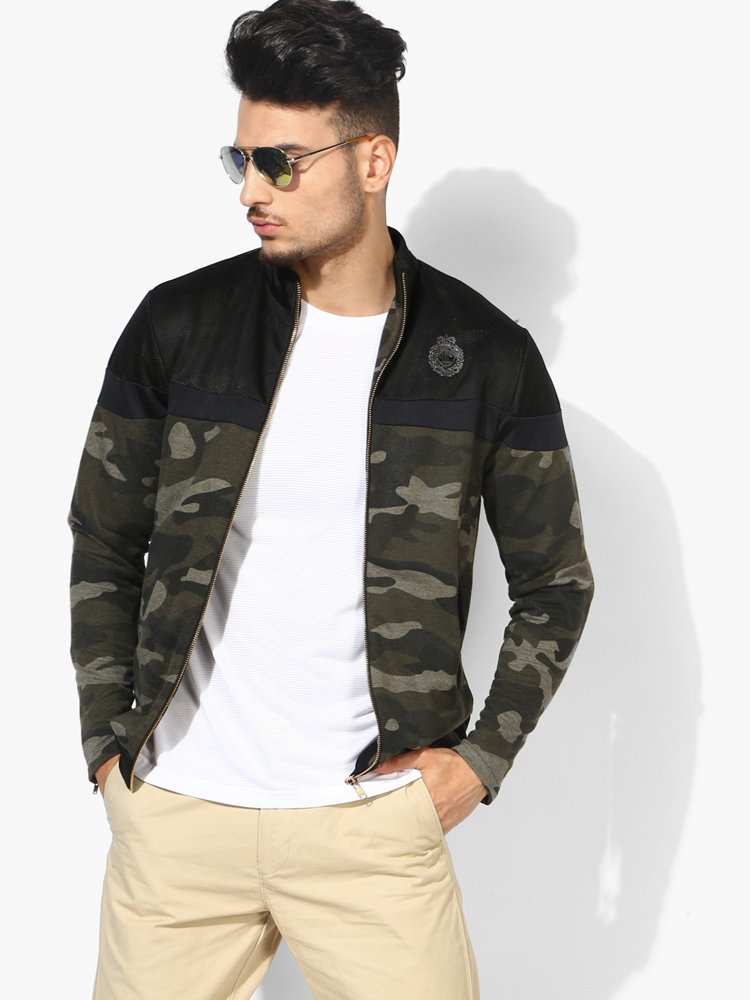Buy Olive Printed Jackets Jackets for Men 7950463 Myntra