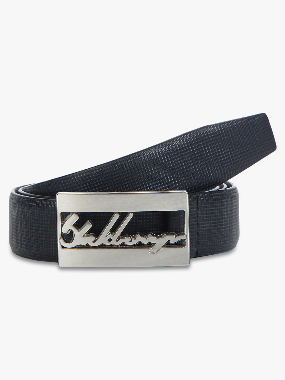 Buy Blackberrys Men Black Leather Textured Belt Belts for Men 7923703
