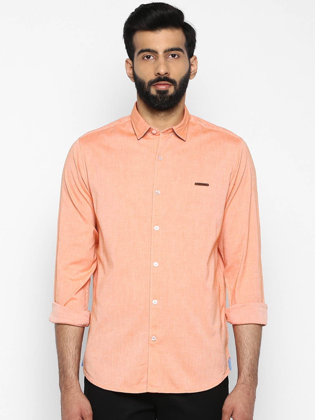 peach colour shirt combination