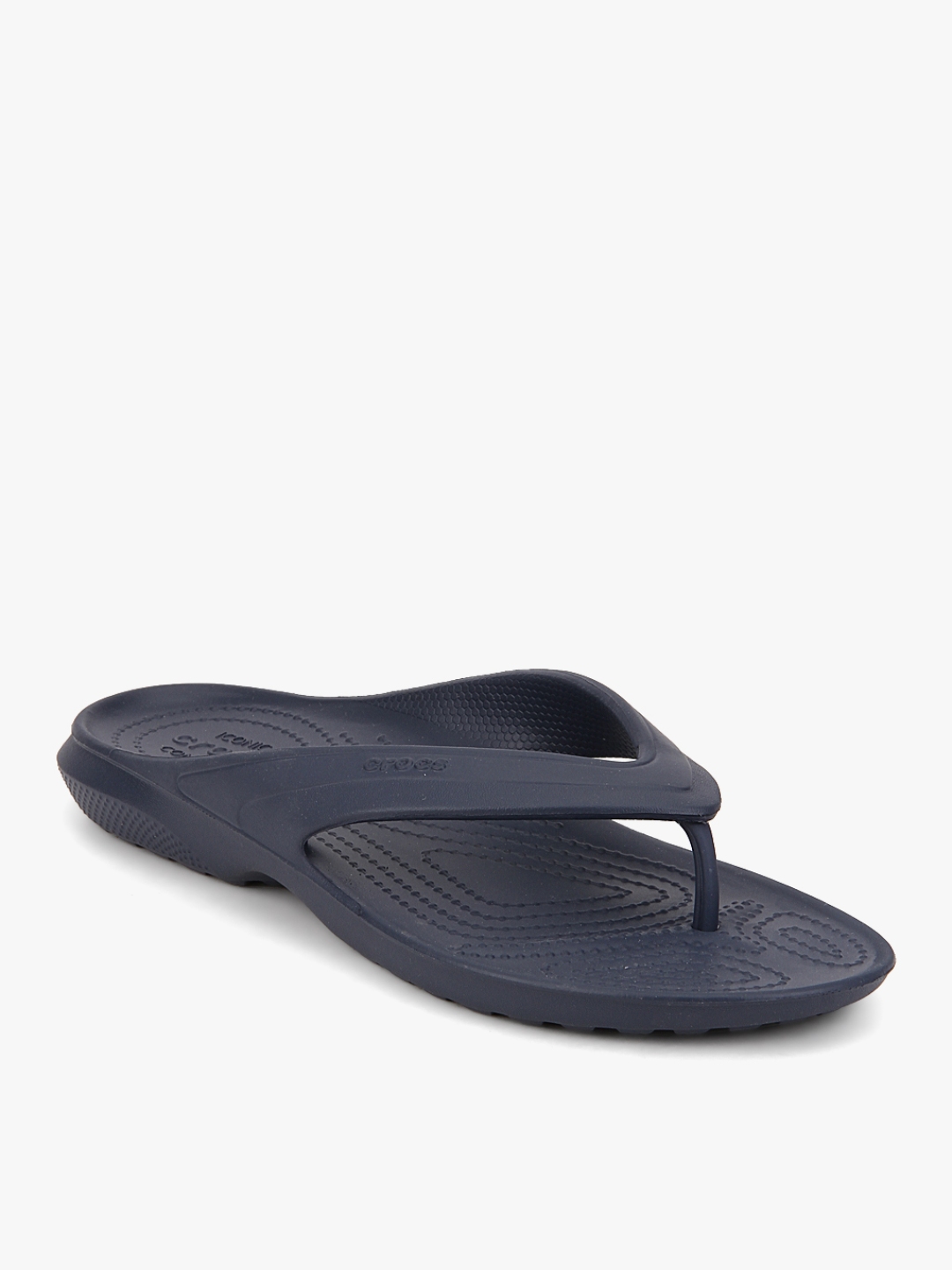 navy blue flip flops leather