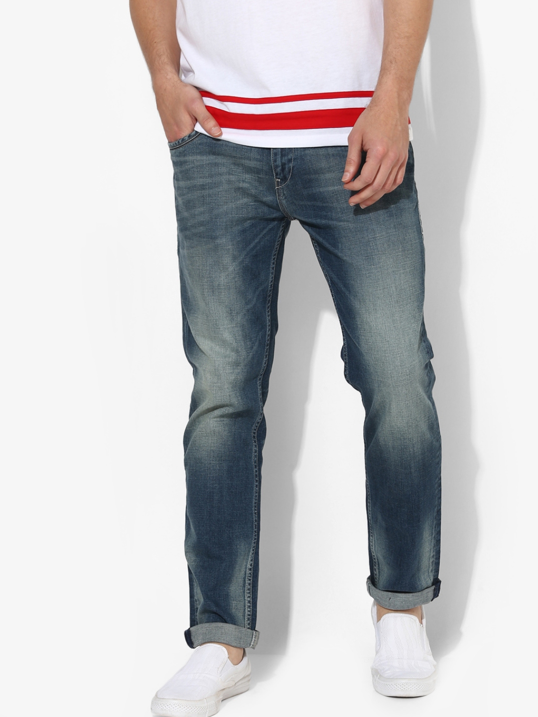 blue washed jeans mens
