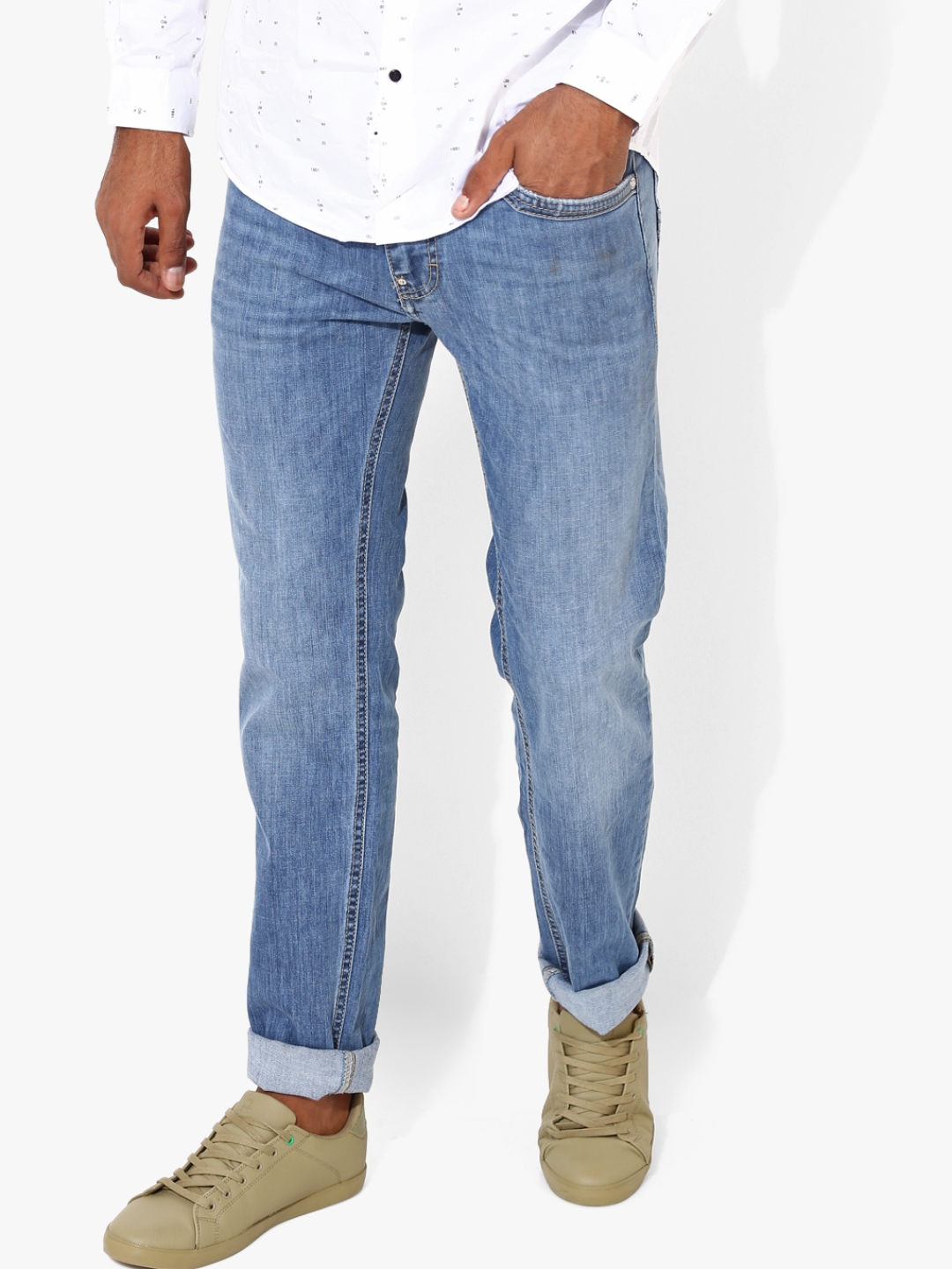 blue washed jeans mens