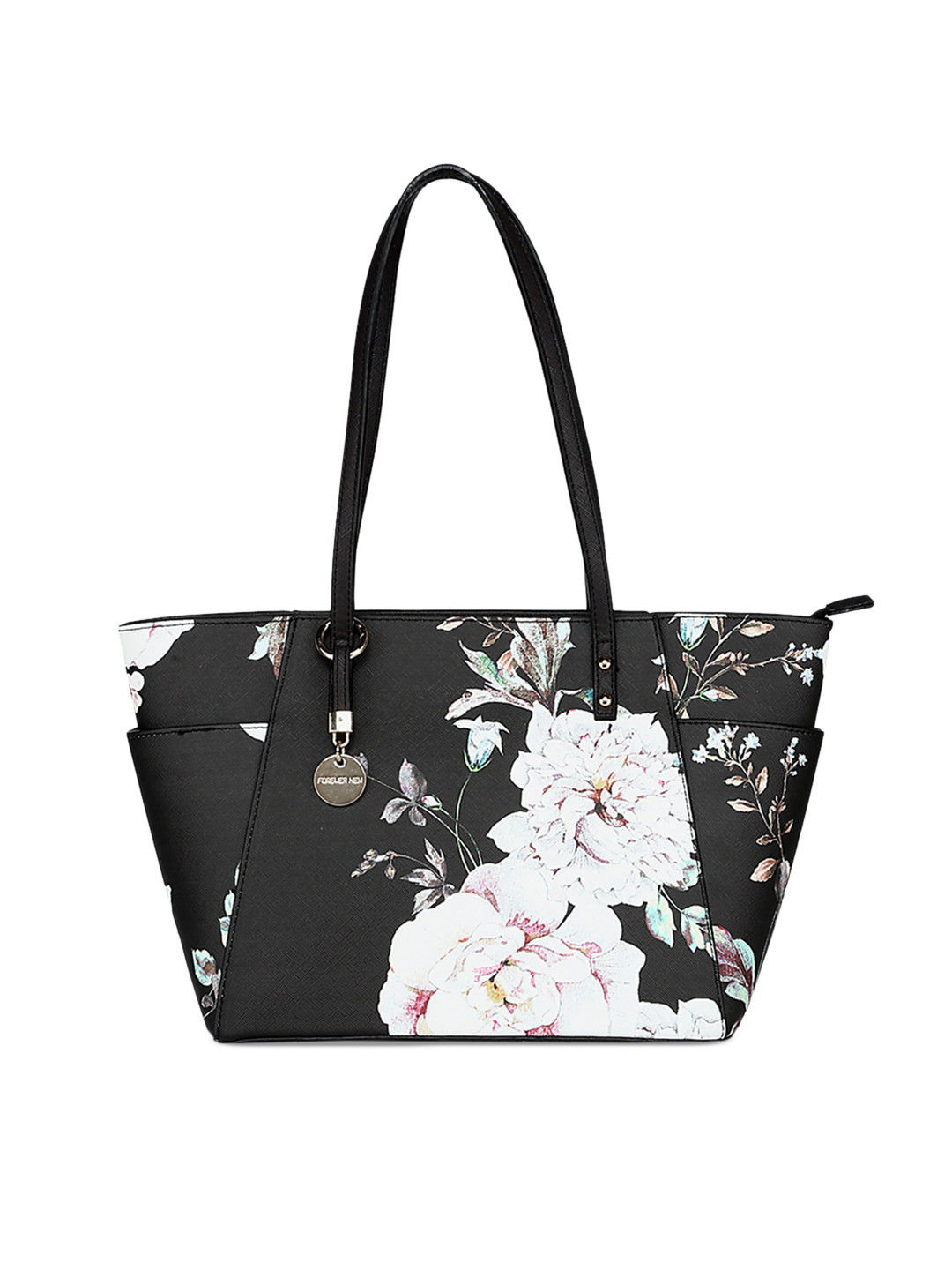 Buy Forever New Black & Off White Printed Shoulder Bag Handbags for Women 7922947 Myntra