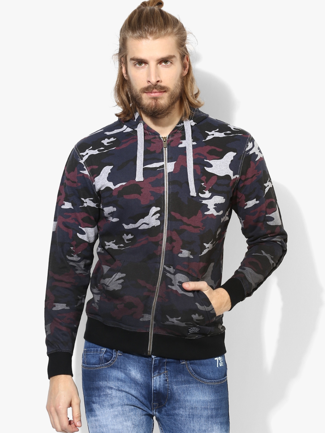 Buy Multicoloured Printed Hoodie - Sweatshirts for Men 7925797 | Myntra