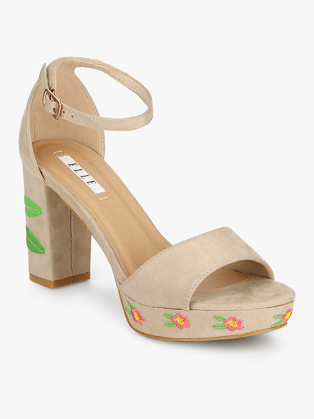 beige sandals with small heel