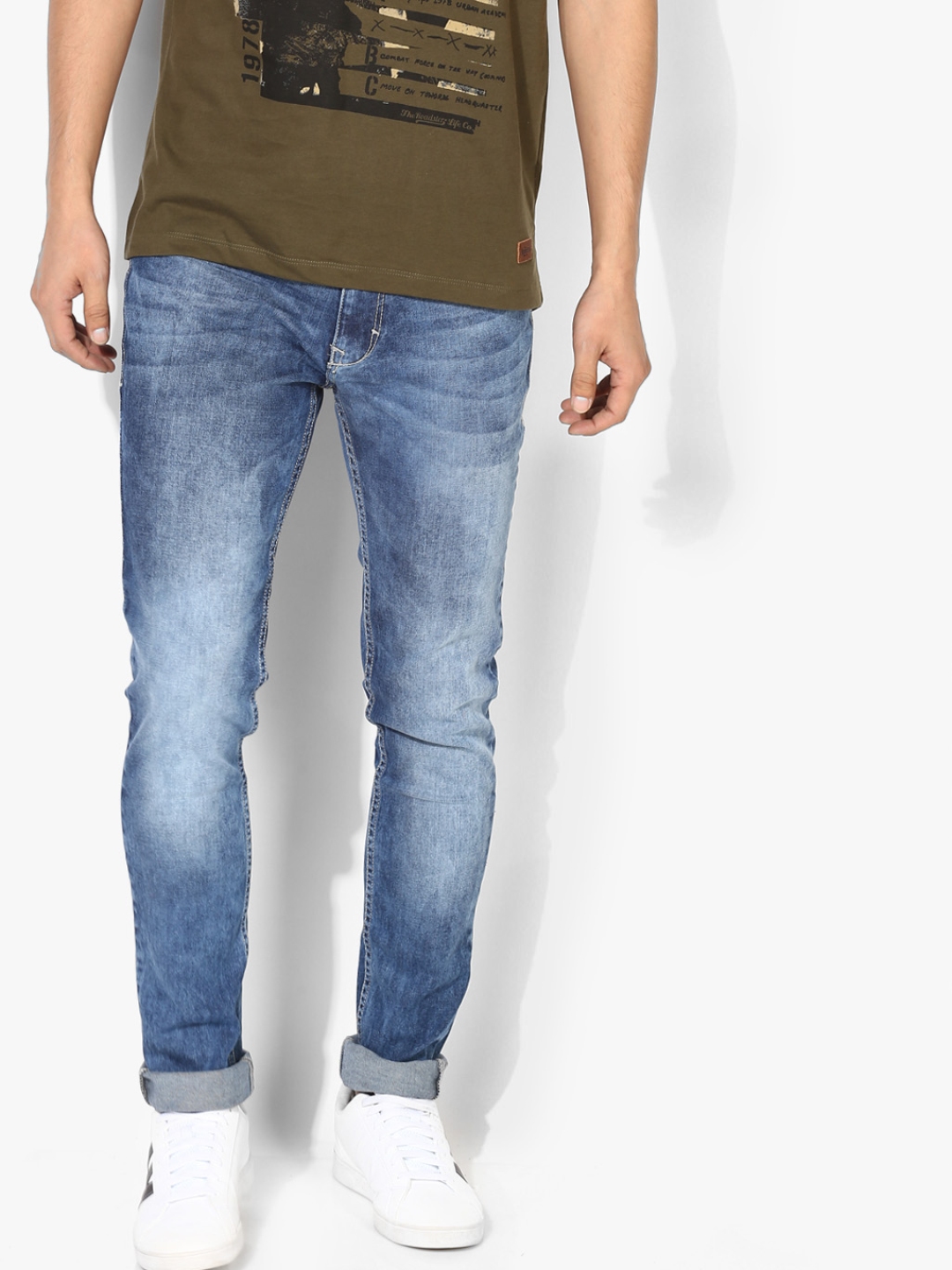 blue washed jeans mens