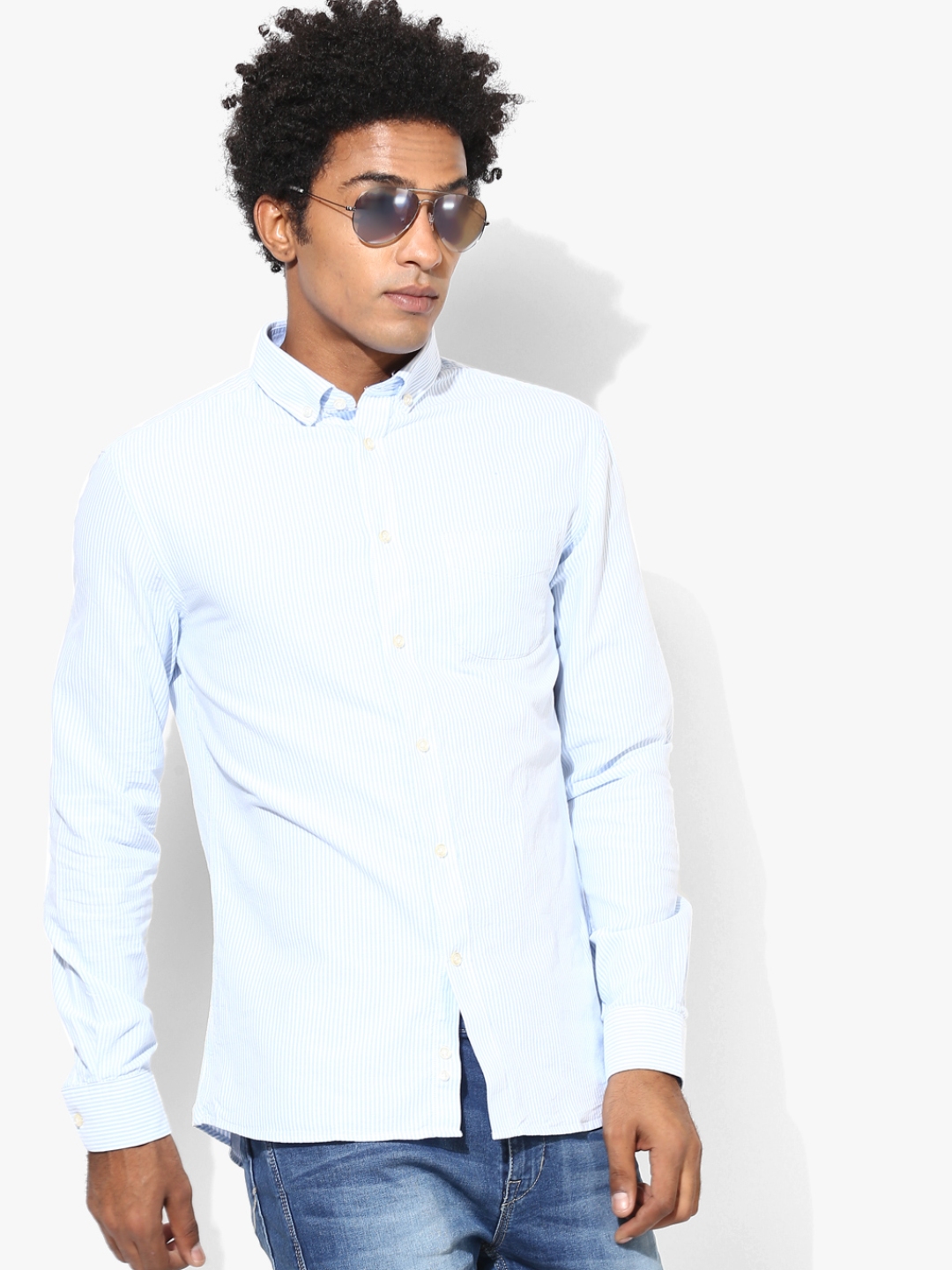 light blue striped shirt mens