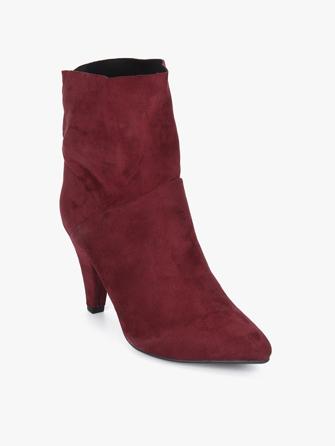 Buy Adela Maroon Ankle Length Boots Boots for Women 7930543 Myntra