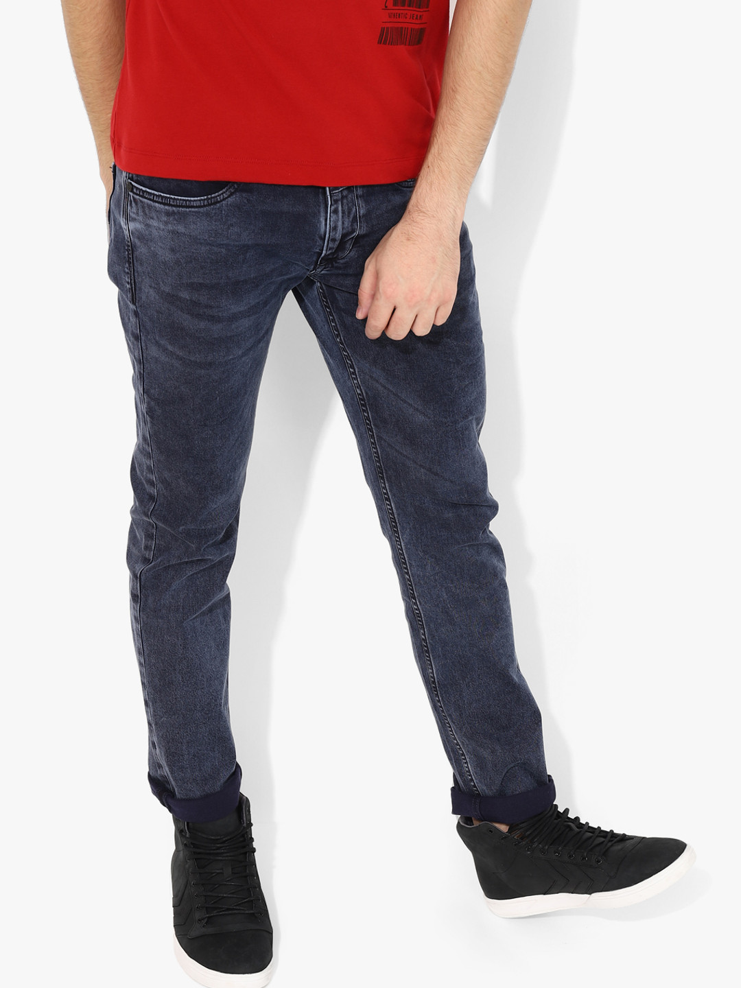 Buy Blue Washed Low Rise Slim Fit Jeans Jeans for Men 7935079 Myntra
