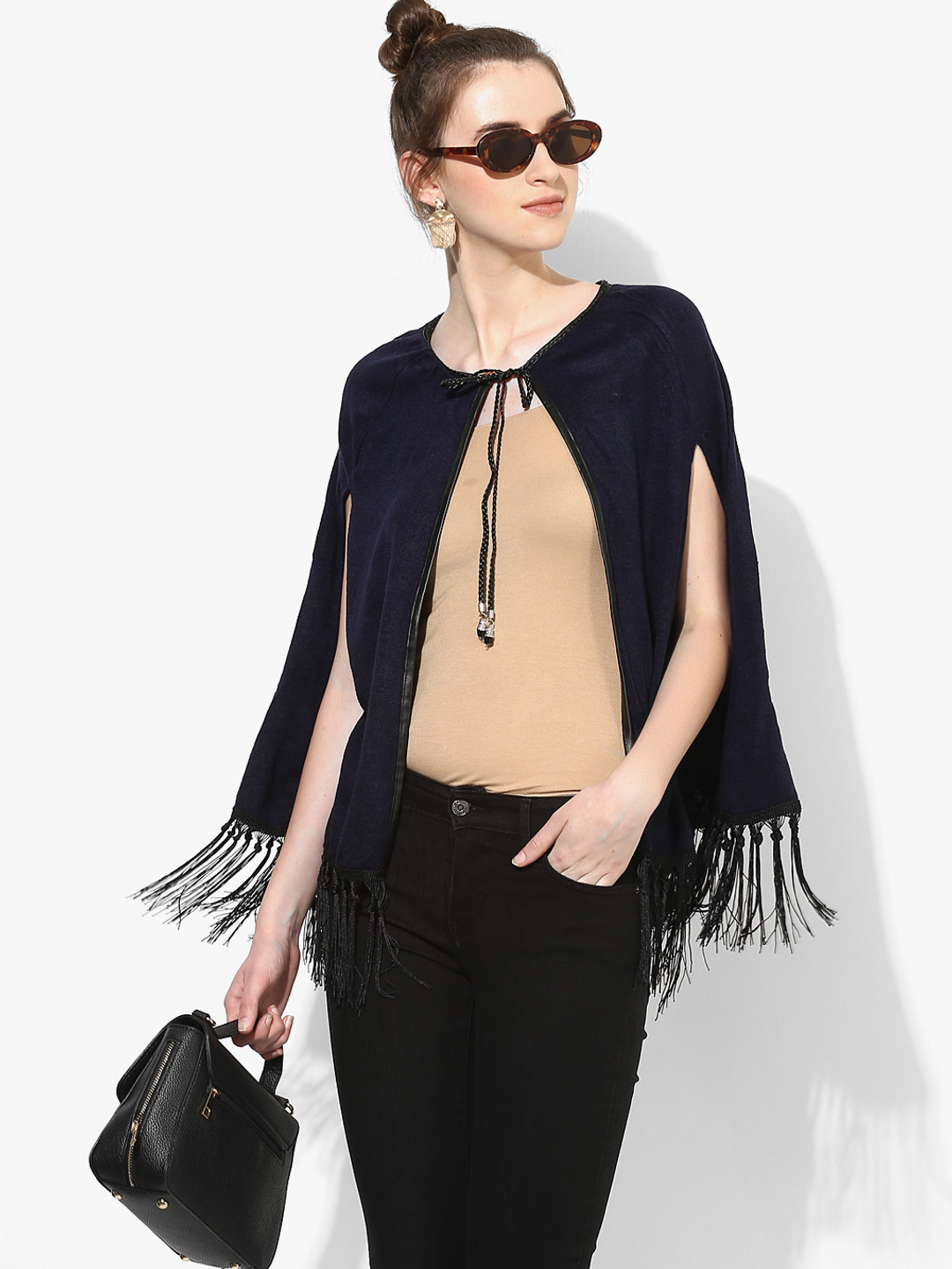 Buy Navy Blue Solid Shrug Shrug for Women 7927957 Myntra