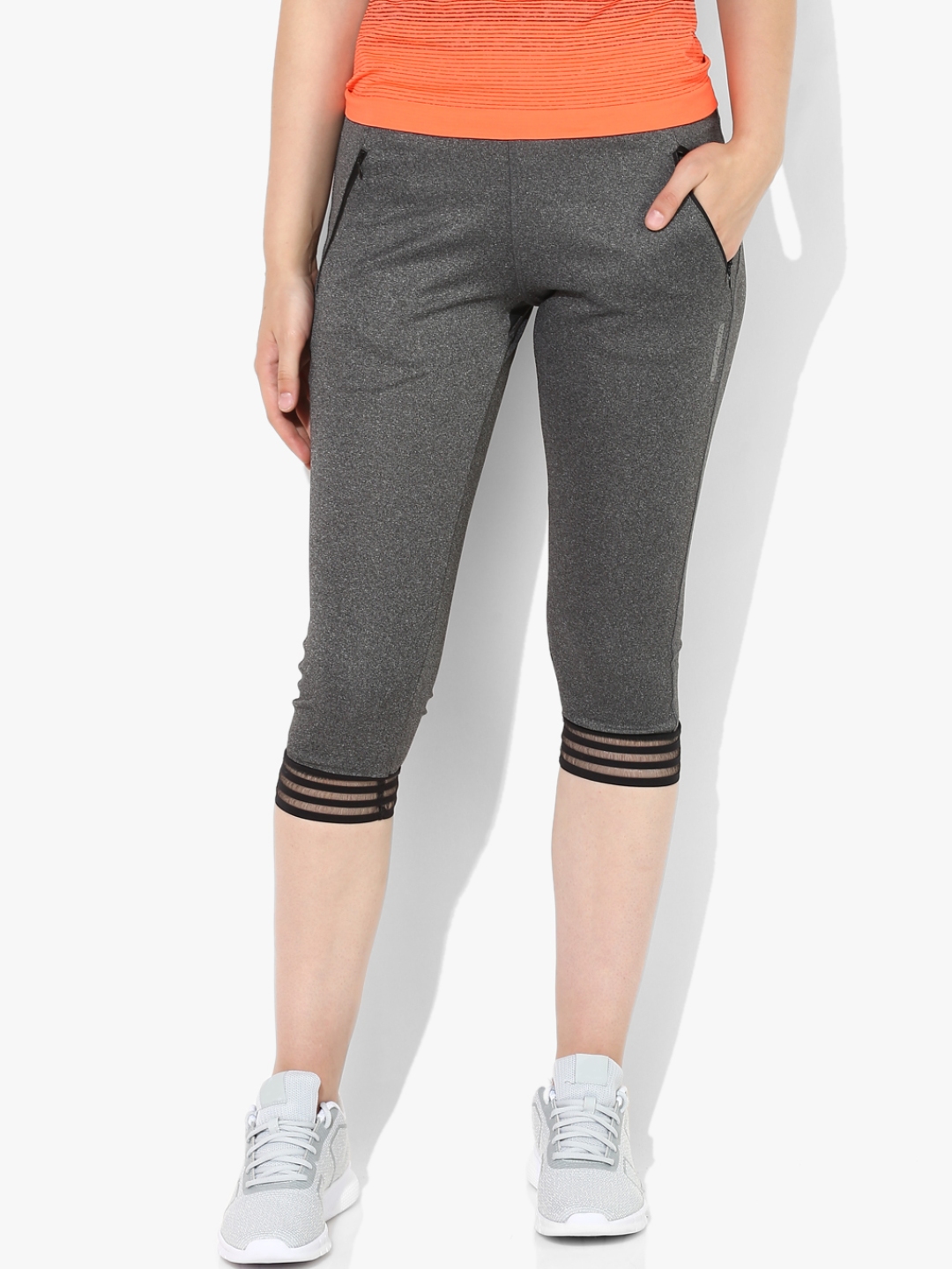 grey capri joggers