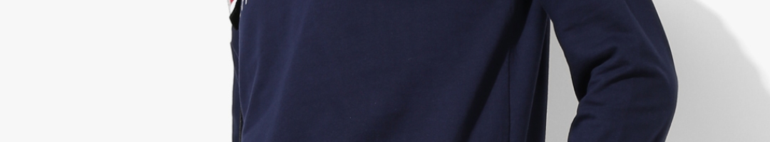 Buy Navy Blue Printed Sweatshirt - Sweatshirts for Men 7947143 | Myntra