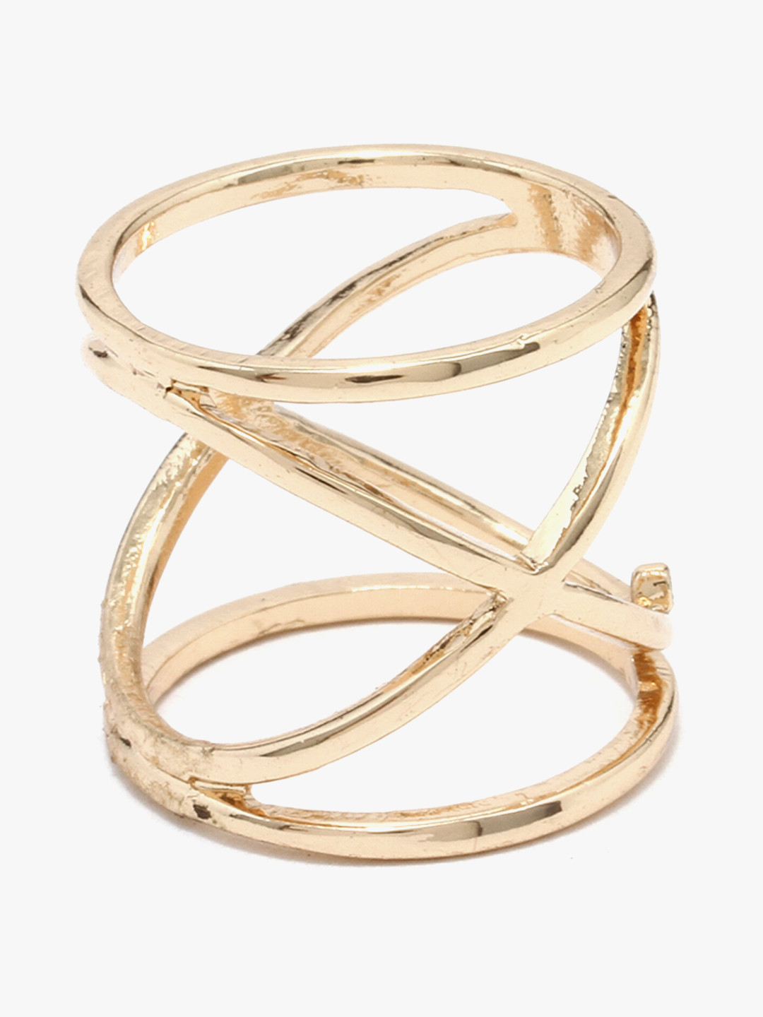 Buy Golden Brass Ring Ring for Women 7958697 Myntra