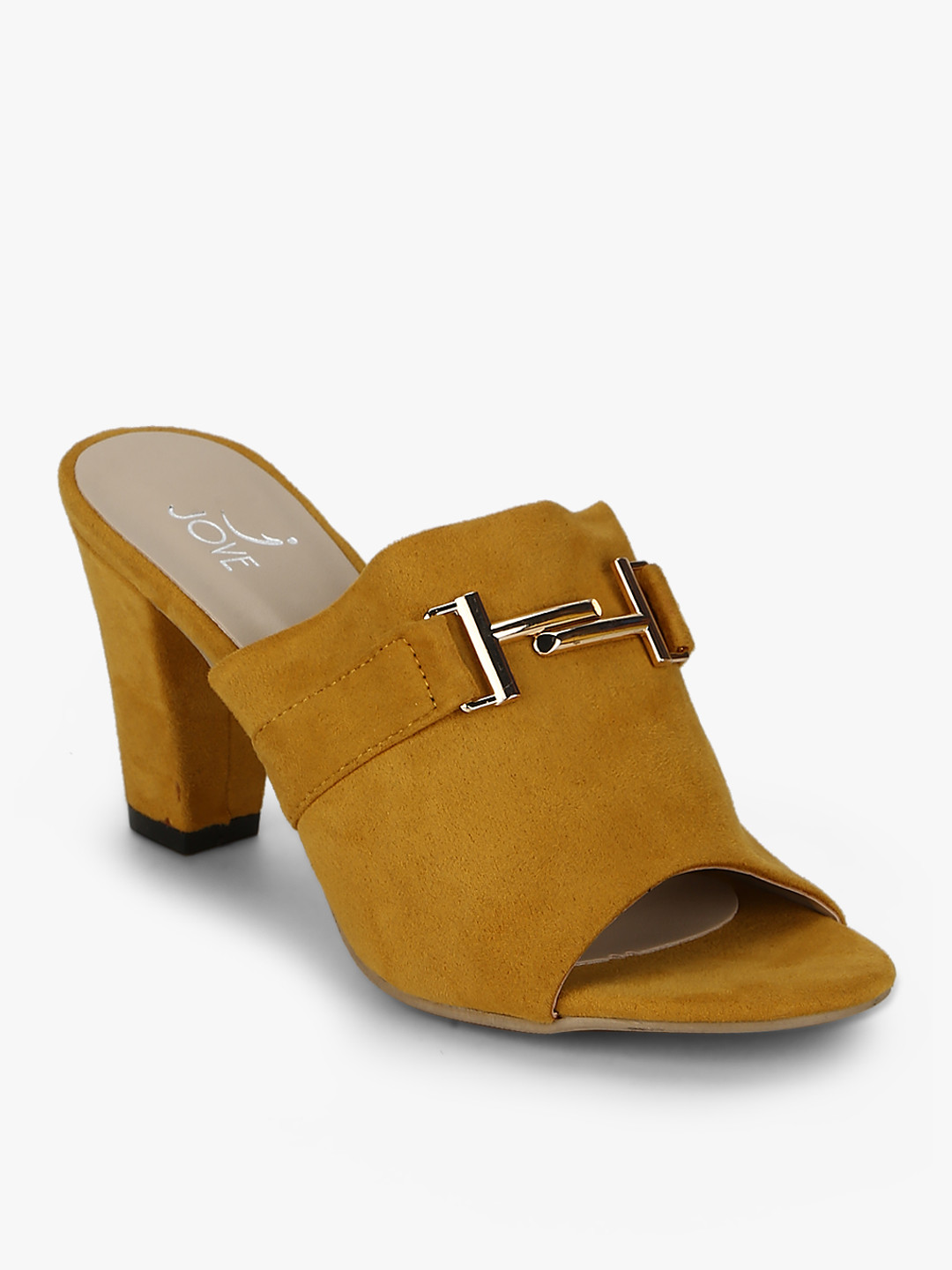 Buy Mustard Sandals Heels for Women 7925027 Myntra