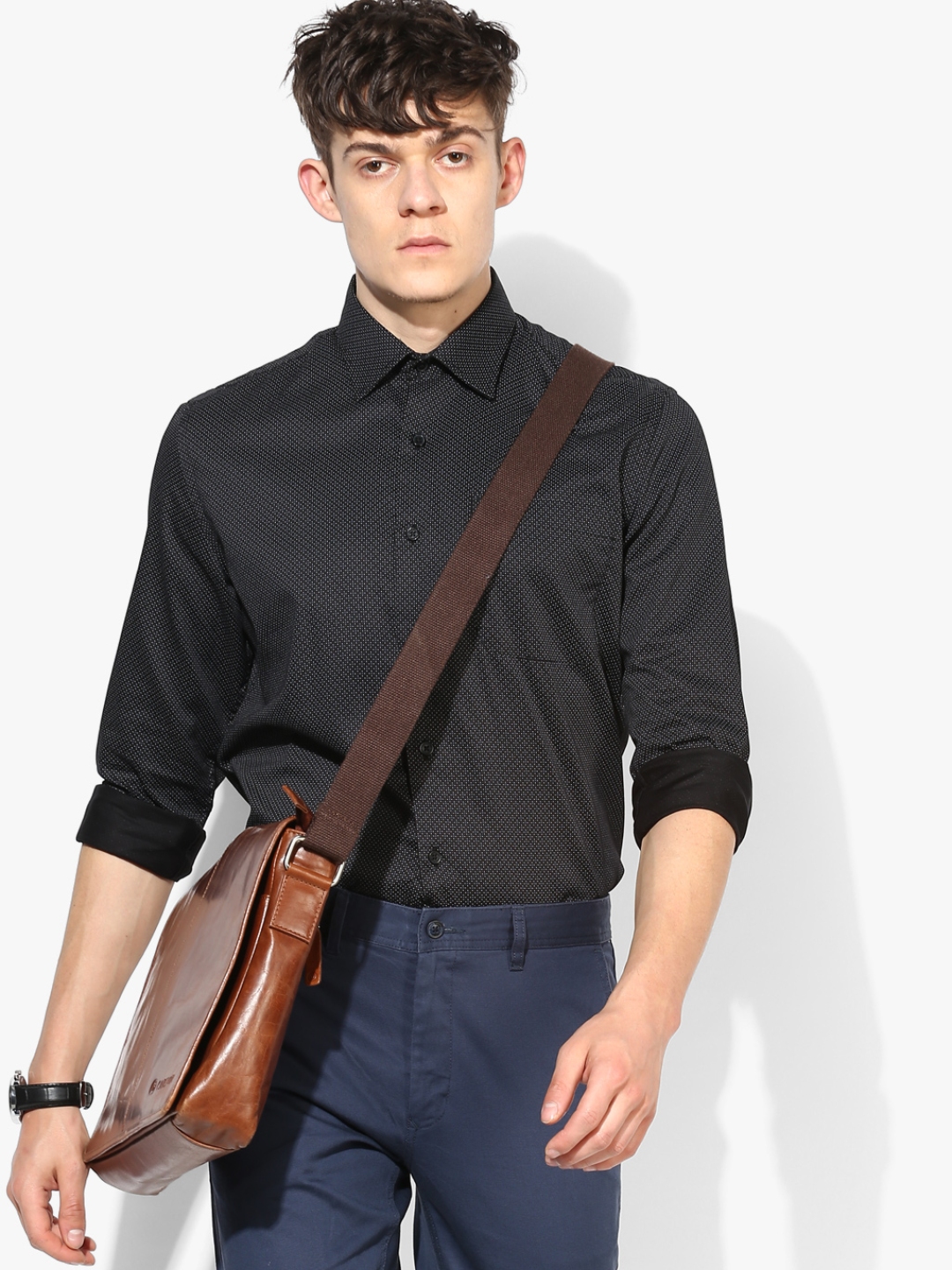 black shirt for men myntra