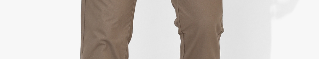 Buy Brown Printed Slim Fit Chinos - Trousers for Men 7939931 | Myntra