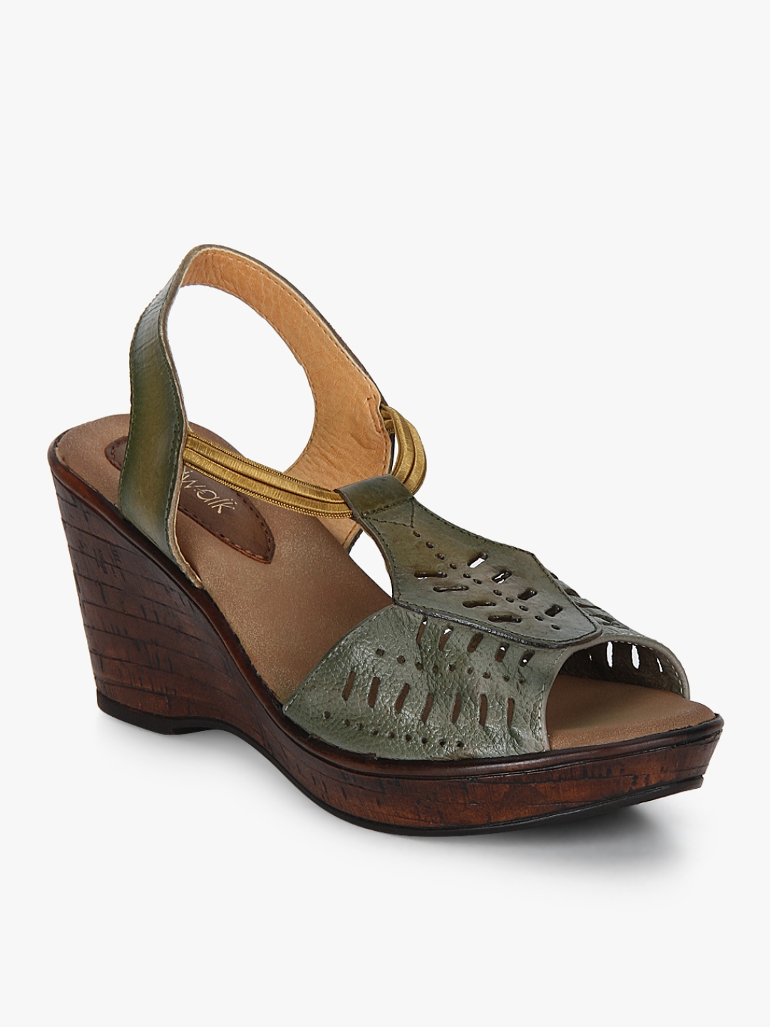 olive colored wedges