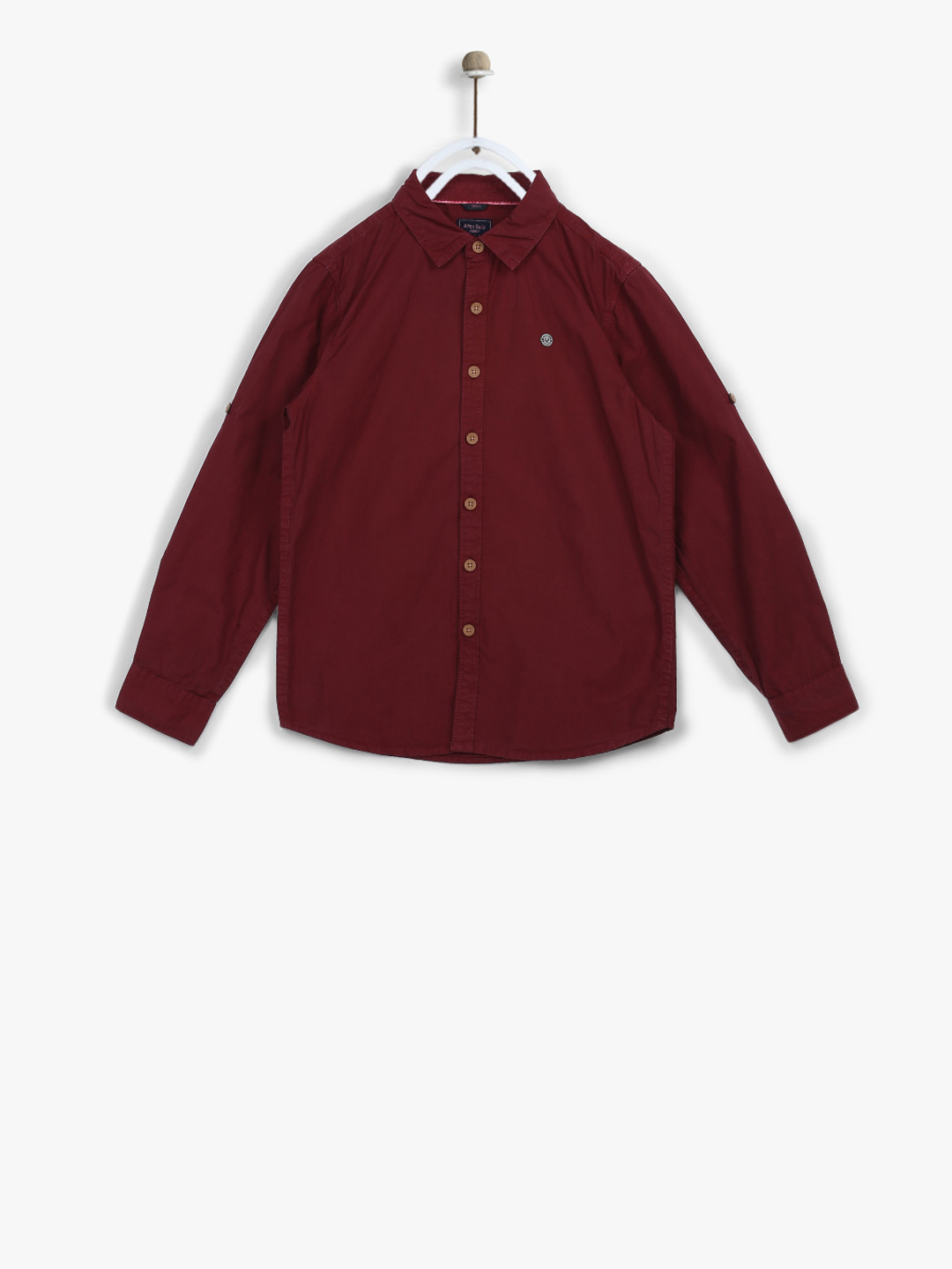 Buy Maroon Slim Fit Casual Shirt Shirts for Boys 7943283 Myntra