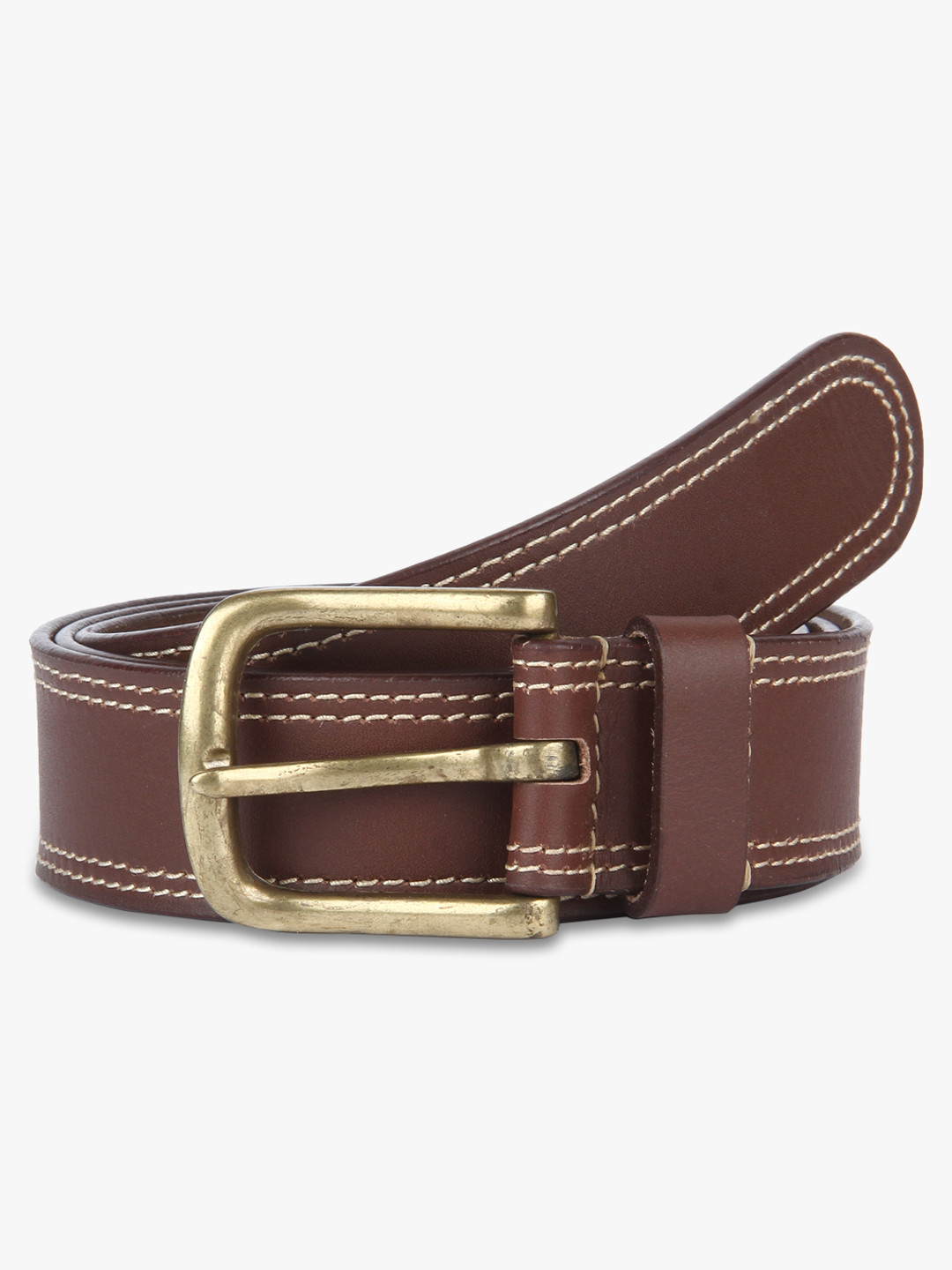 Buy Brown Leather Single Side Belt Belts for Men 7953001 Myntra