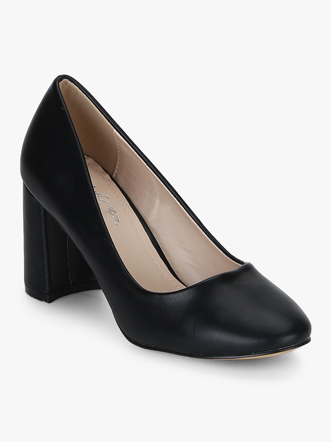 black leather belly shoes