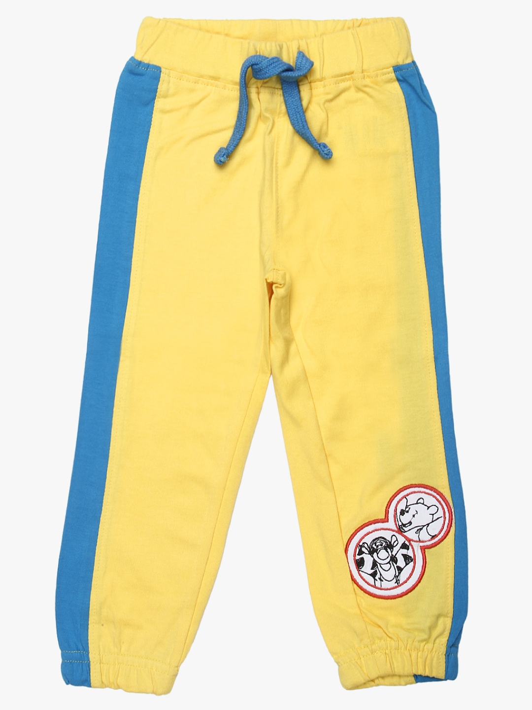 blue and yellow track pants
