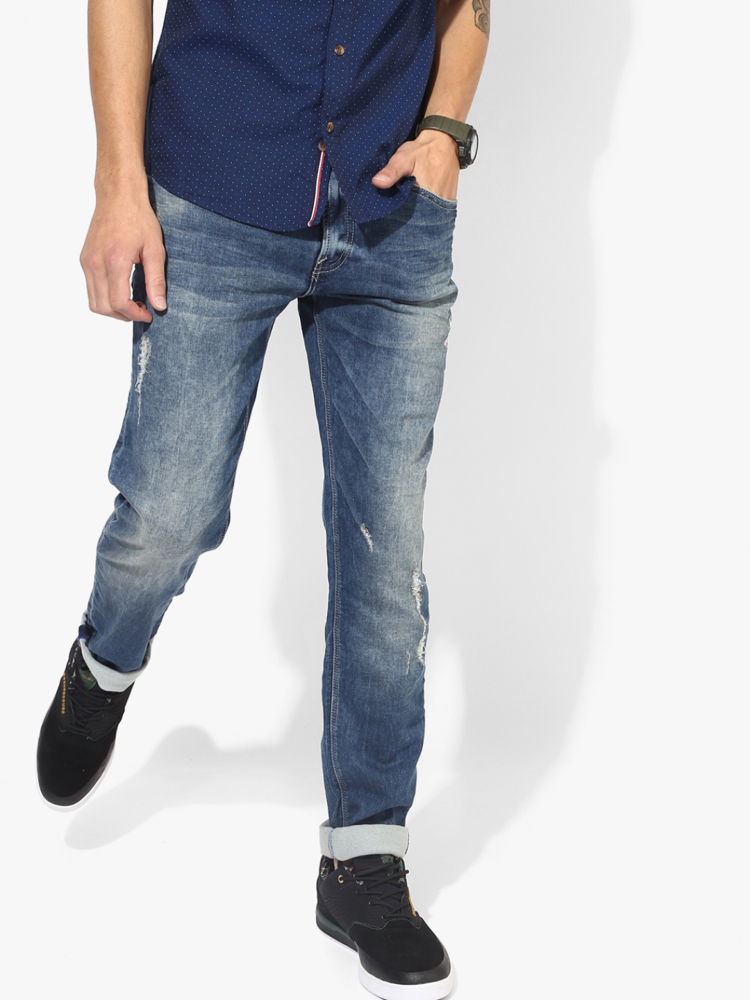 Buy Blue Washed Low Rise Skinny Fit Jeans - Jeans for Men 7954007 | Myntra