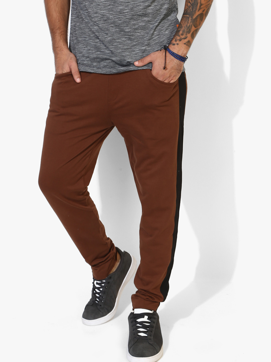 Buy Brown Solid Track Pants Track Pants for Men 7976891 Myntra