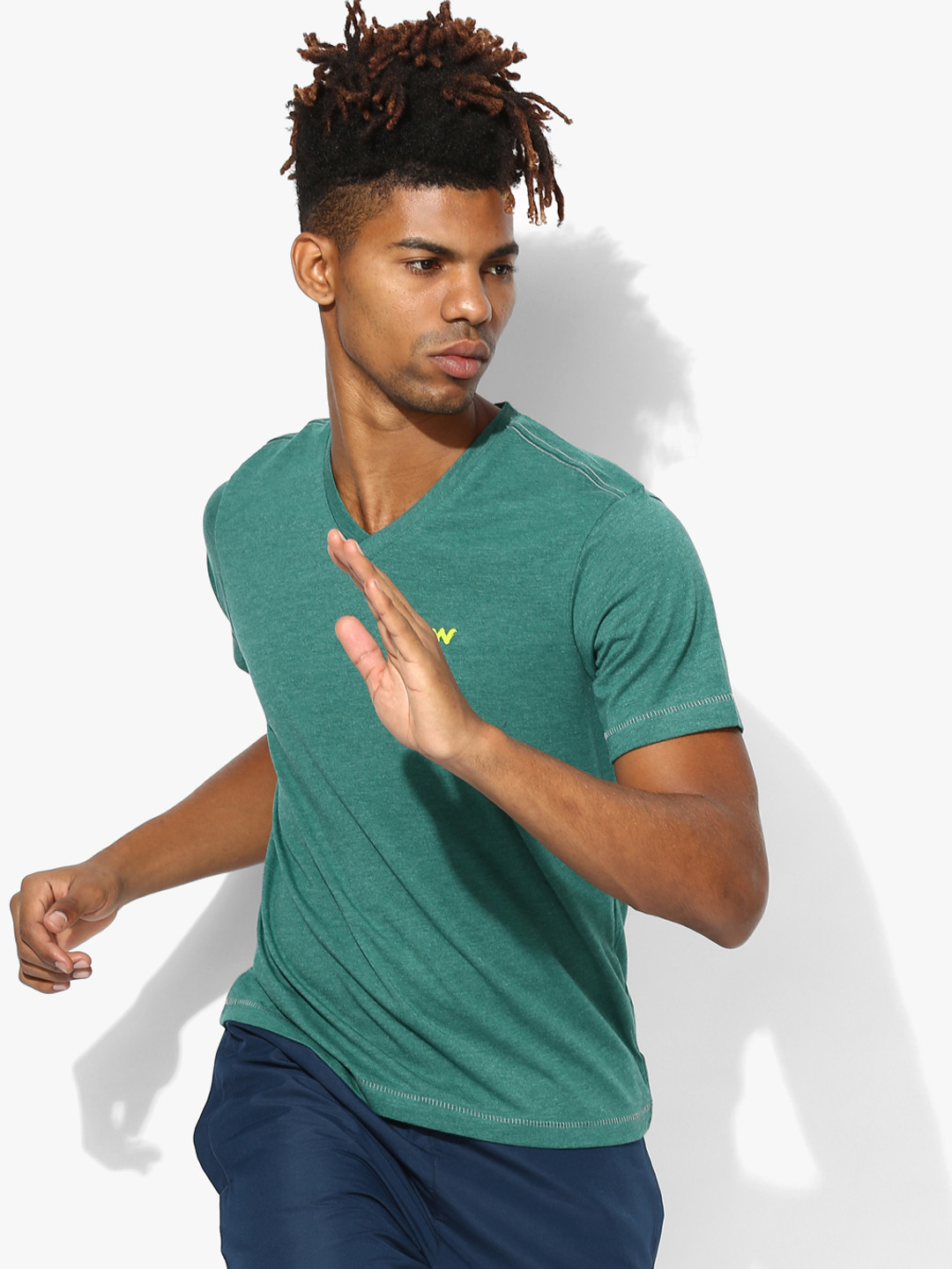 Buy Green V Neck T Shirt Tshirts for Men 7987067 Myntra