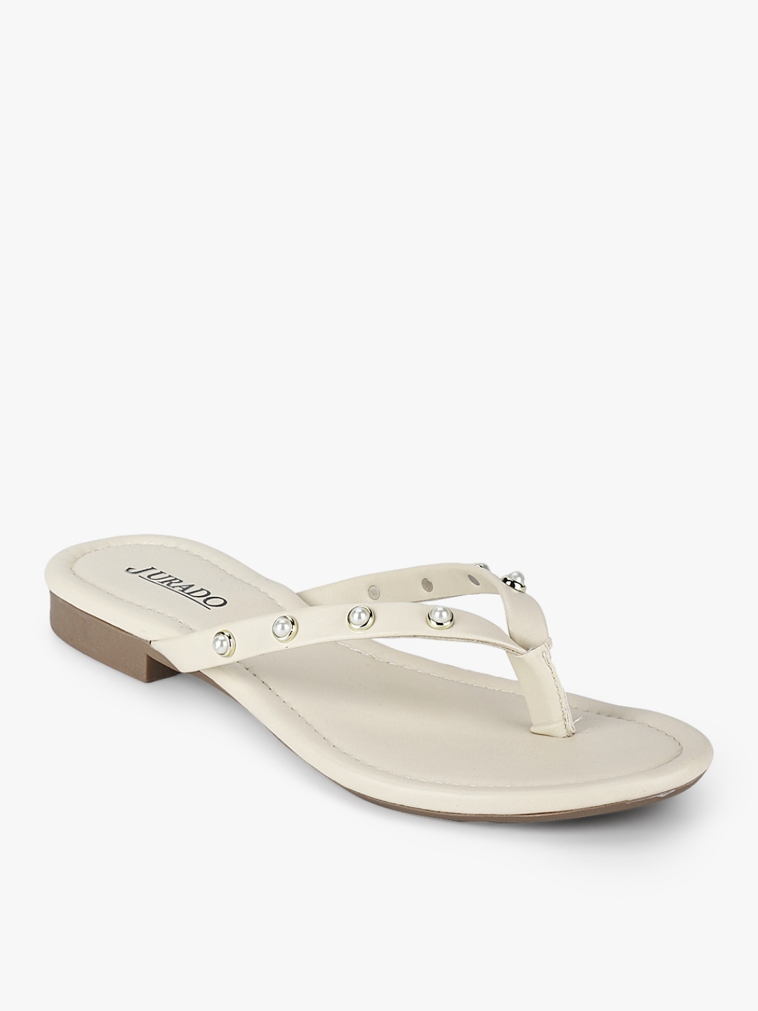 cream sandals flat
