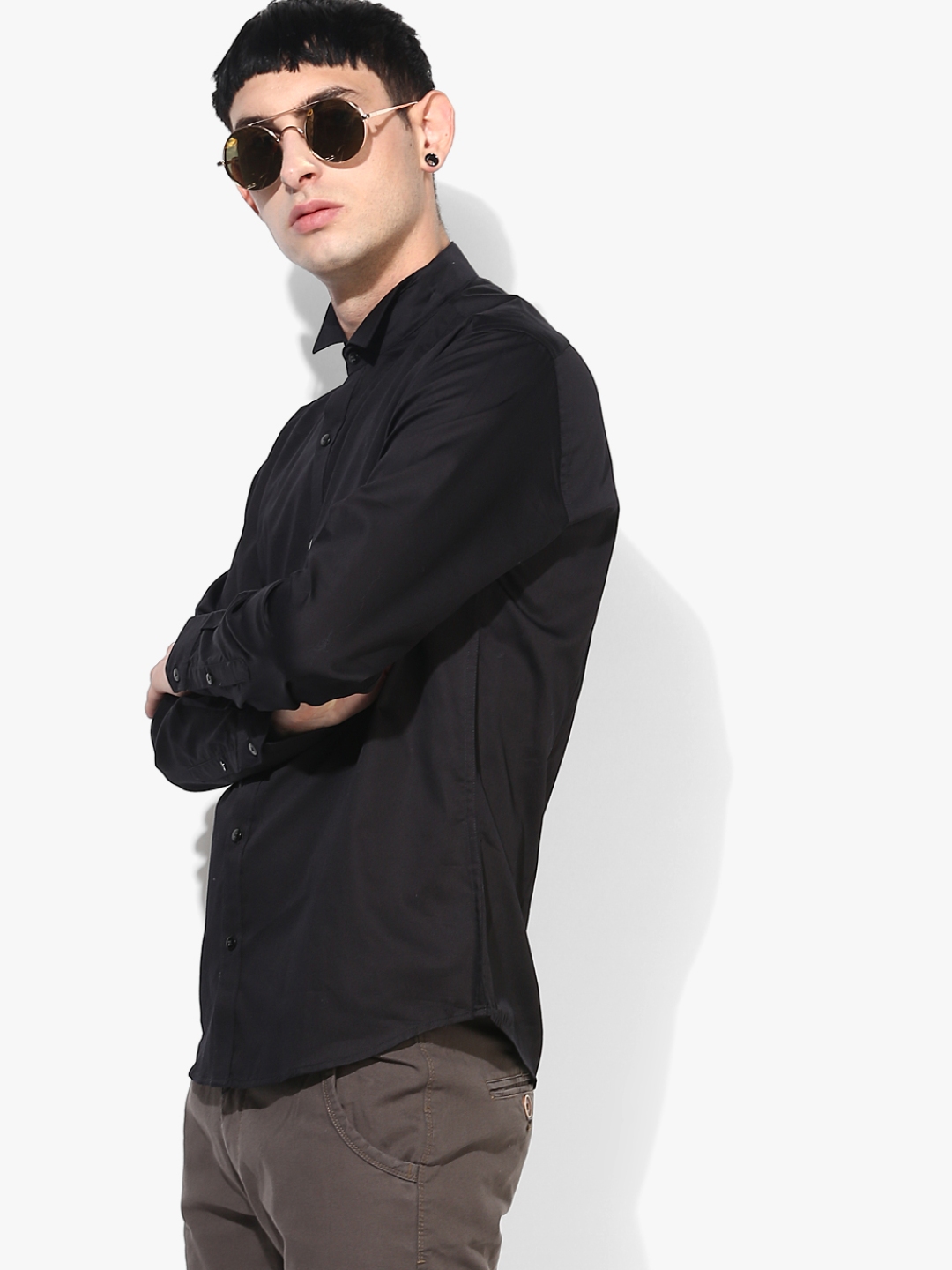 black shirt for men myntra
