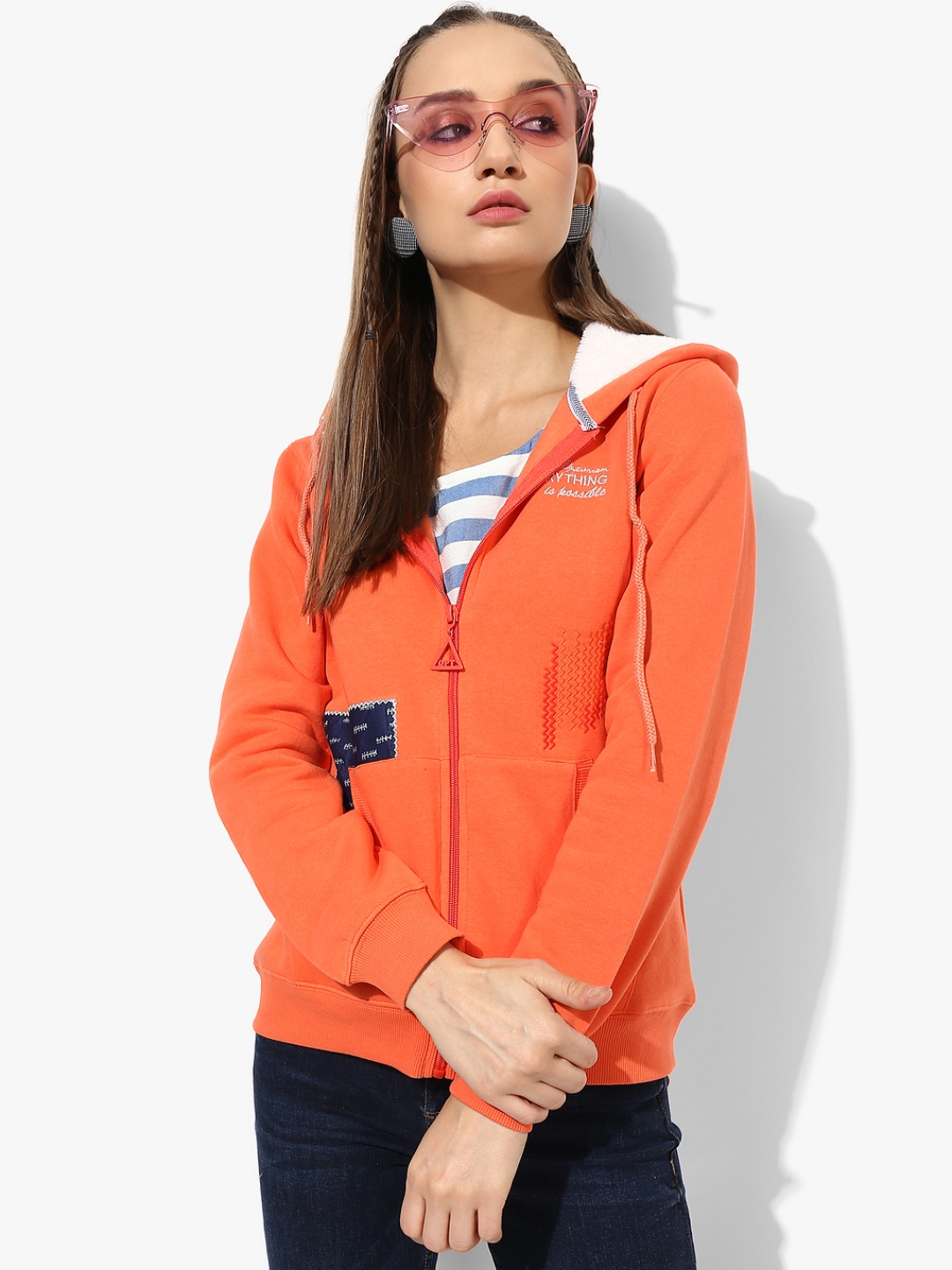 orange sweat outfit