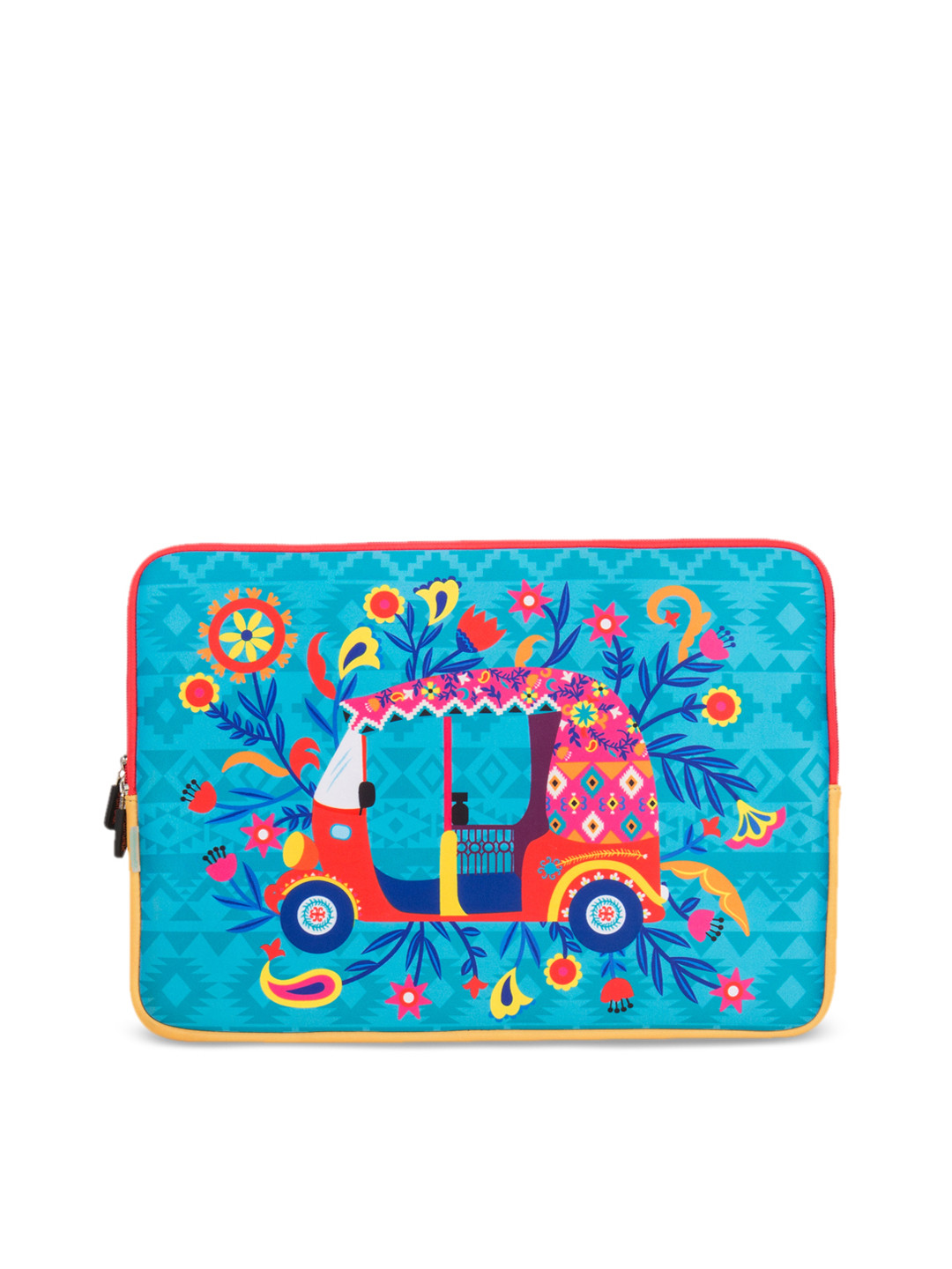 Buy Chumbak Unisex Turquoise Blue & Pink Printed Laptop Sleeve Laptop Bag for Unisex 7757655