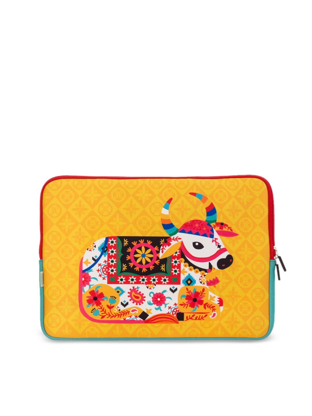 Buy Chumbak Unisex Yellow Printed Laptop Sleeve Laptop Bag for Unisex