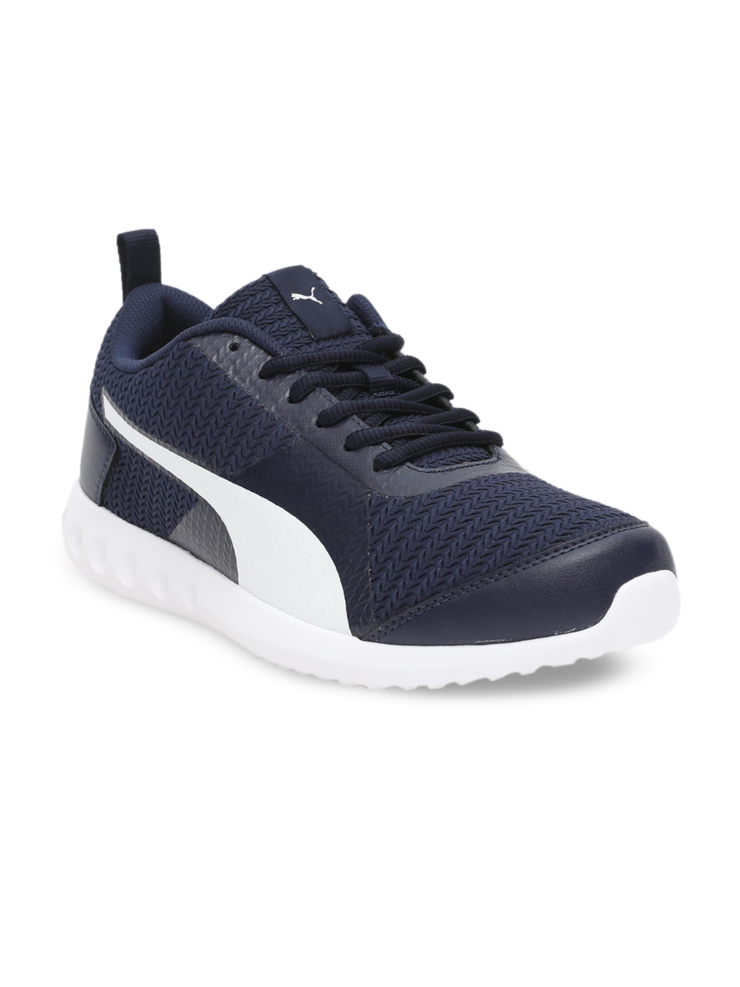Buy Puma Men Navy Blue & White Xyork IDP Running Sneakers - Casual ...