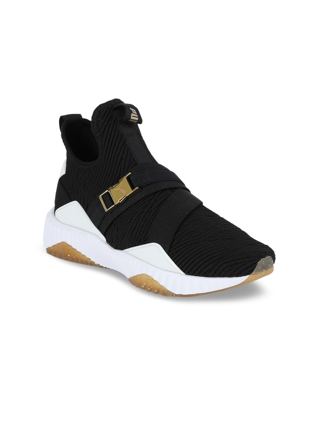 defy varsity mid women's sneakers black