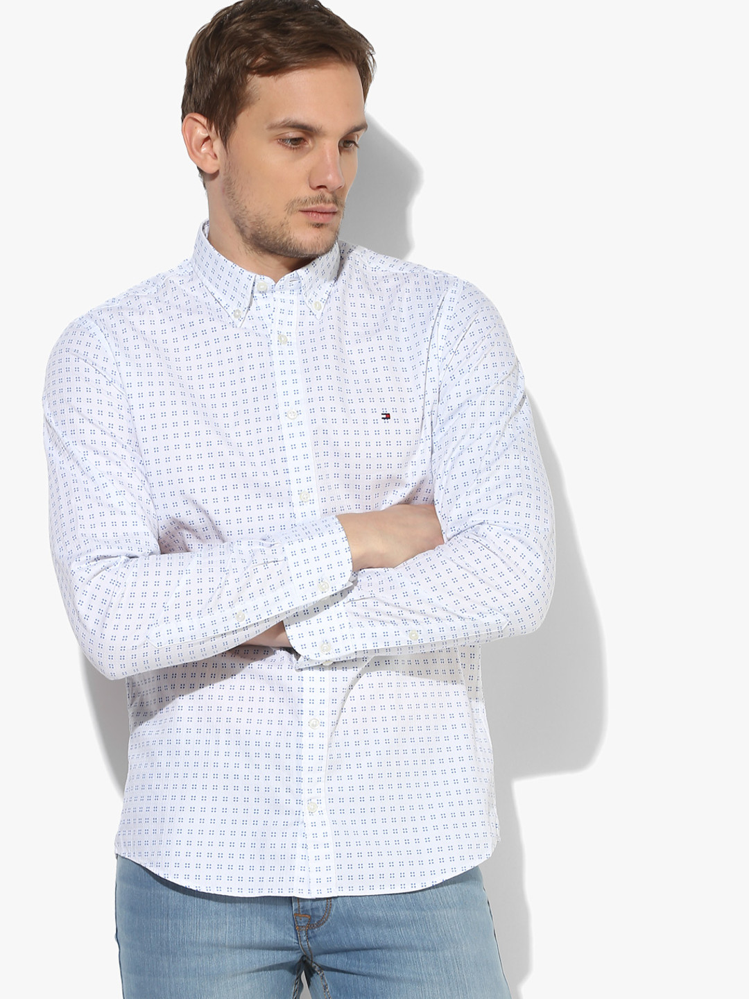 Buy White Printed Slim Fit Casual Shirt Shirts for Men 8228203 Myntra