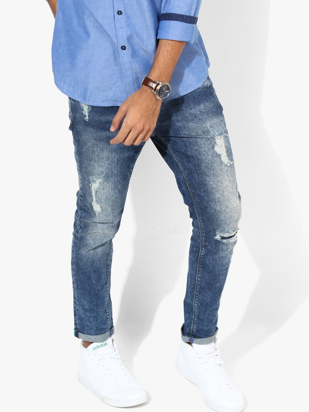 blue washed jeans mens