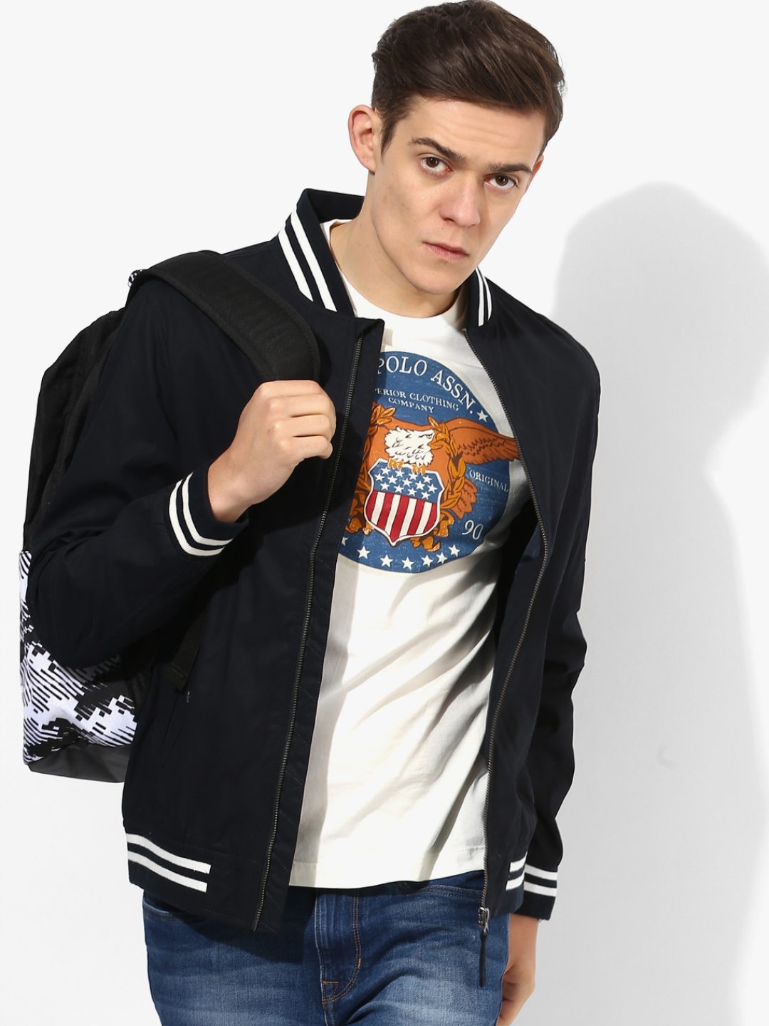 Buy Navy Blue Solid Casual Jacket Jackets for Men 8227463 Myntra