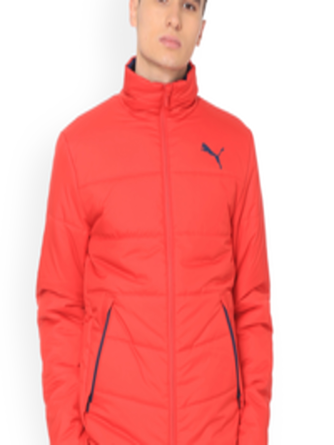 Buy Puma Men Red Solid Puffer Jacket - Jackets for Men 8217549 | Myntra