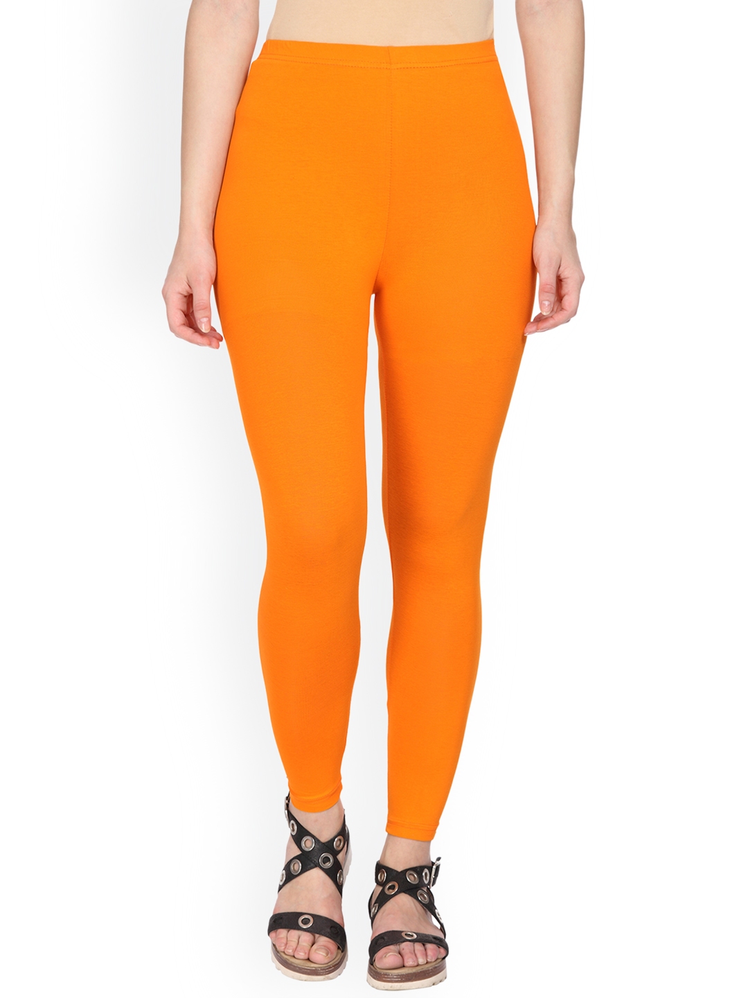 orange ankle pants