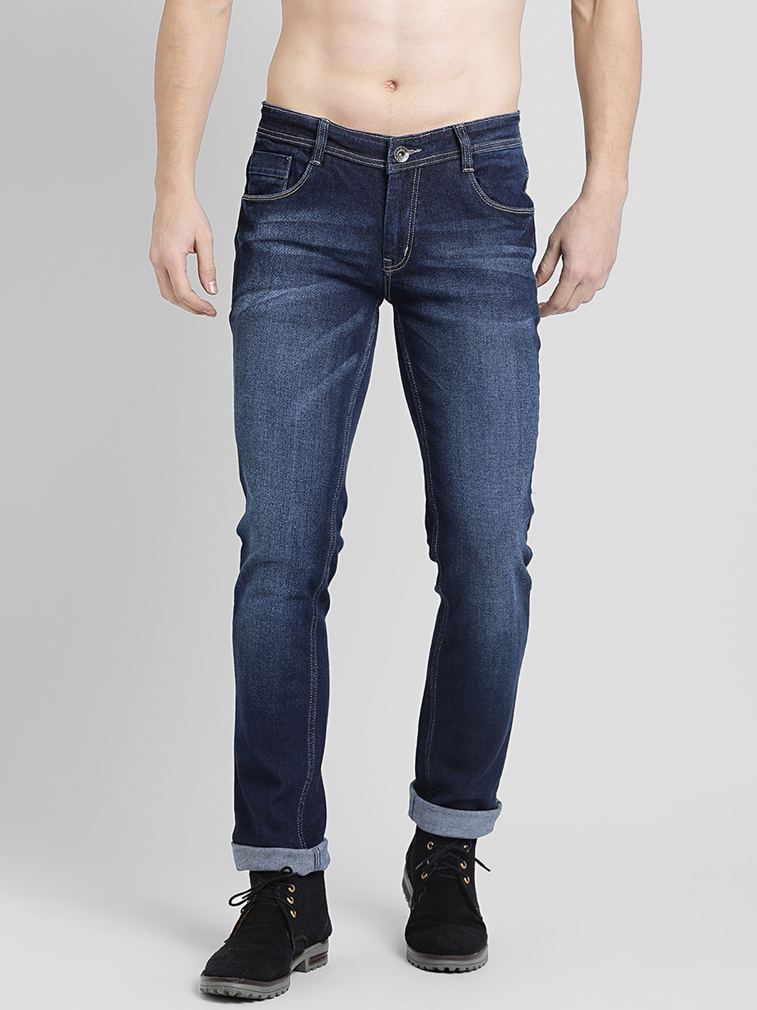 Buy COBB Men Navy Blue Slim Fit Mid Rise Clean Look Jeans Jeans for Men 8365603 Myntra