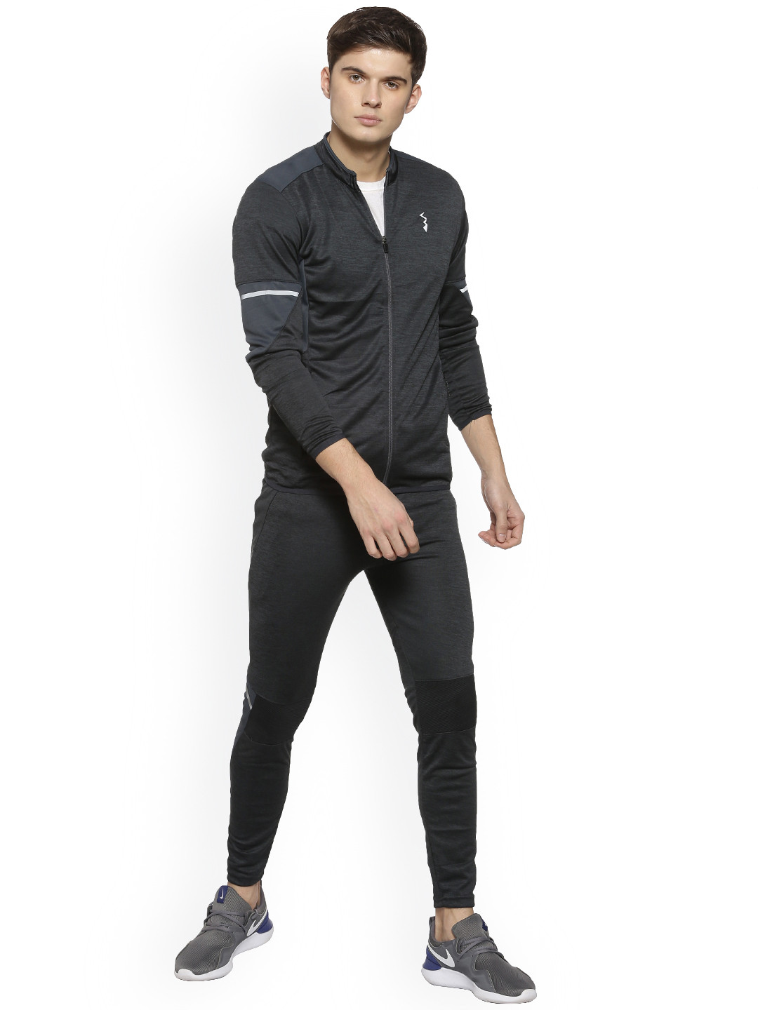Buy Campus Sutra Men Charcoal Grey Solid Tracksuit Tracksuits for Men