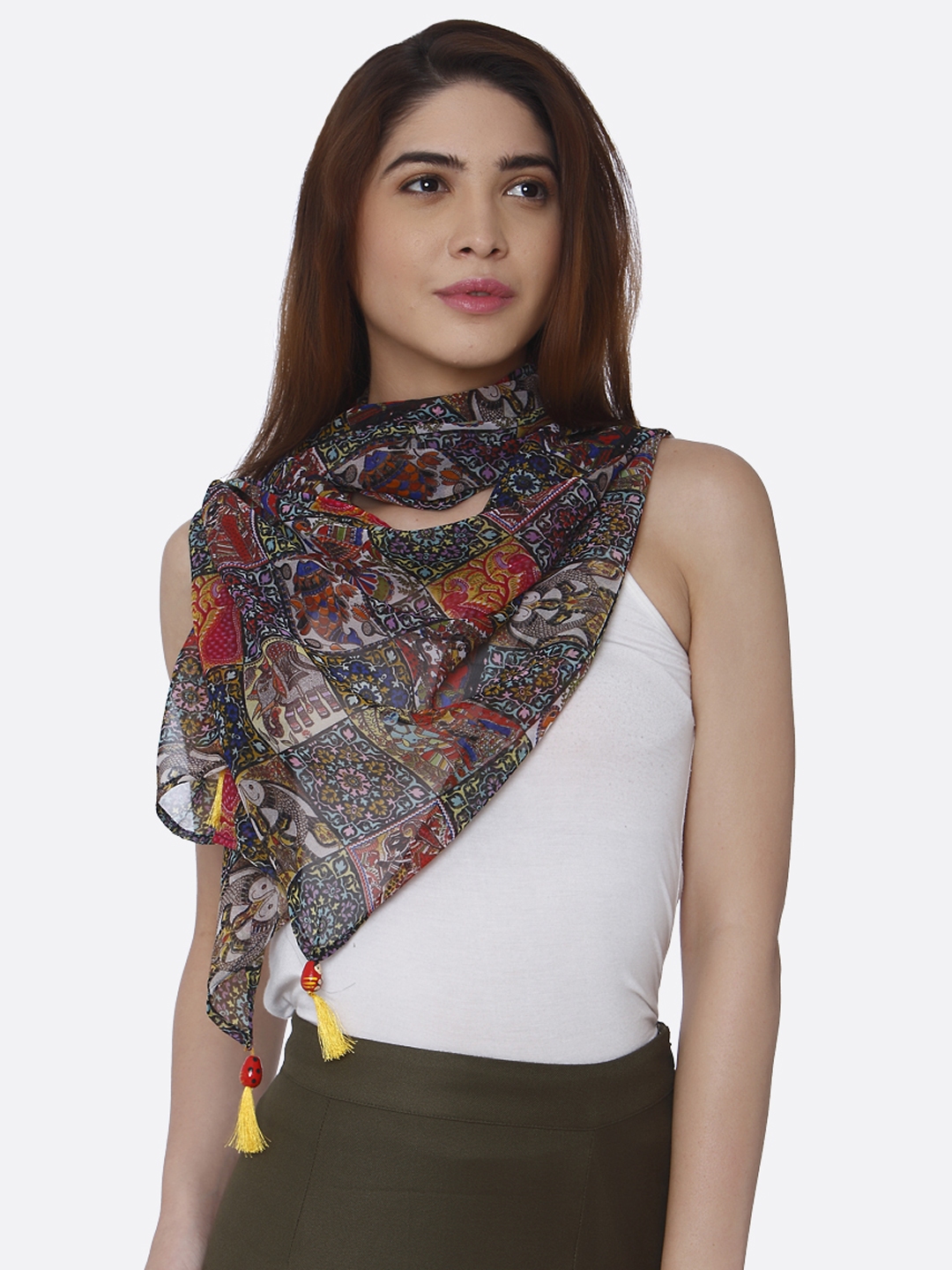 Buy Shiloh Multicoloured Printed Scarf Scarves for Women 8085799 Myntra