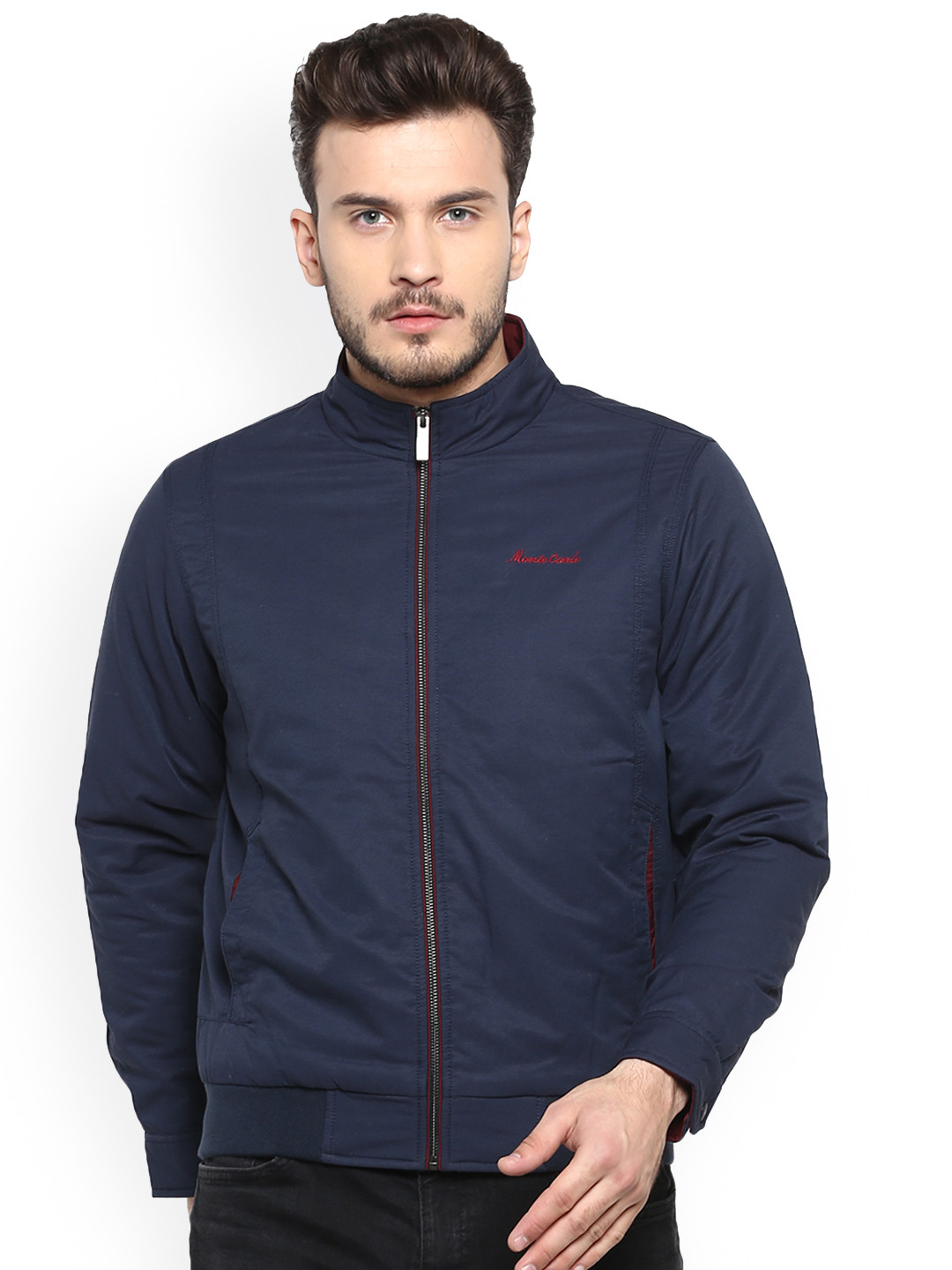 Buy Monte Carlo Men Navy Blue Solid Lightweight Puffer Jacket - Jackets for Men 8121377 | Myntra