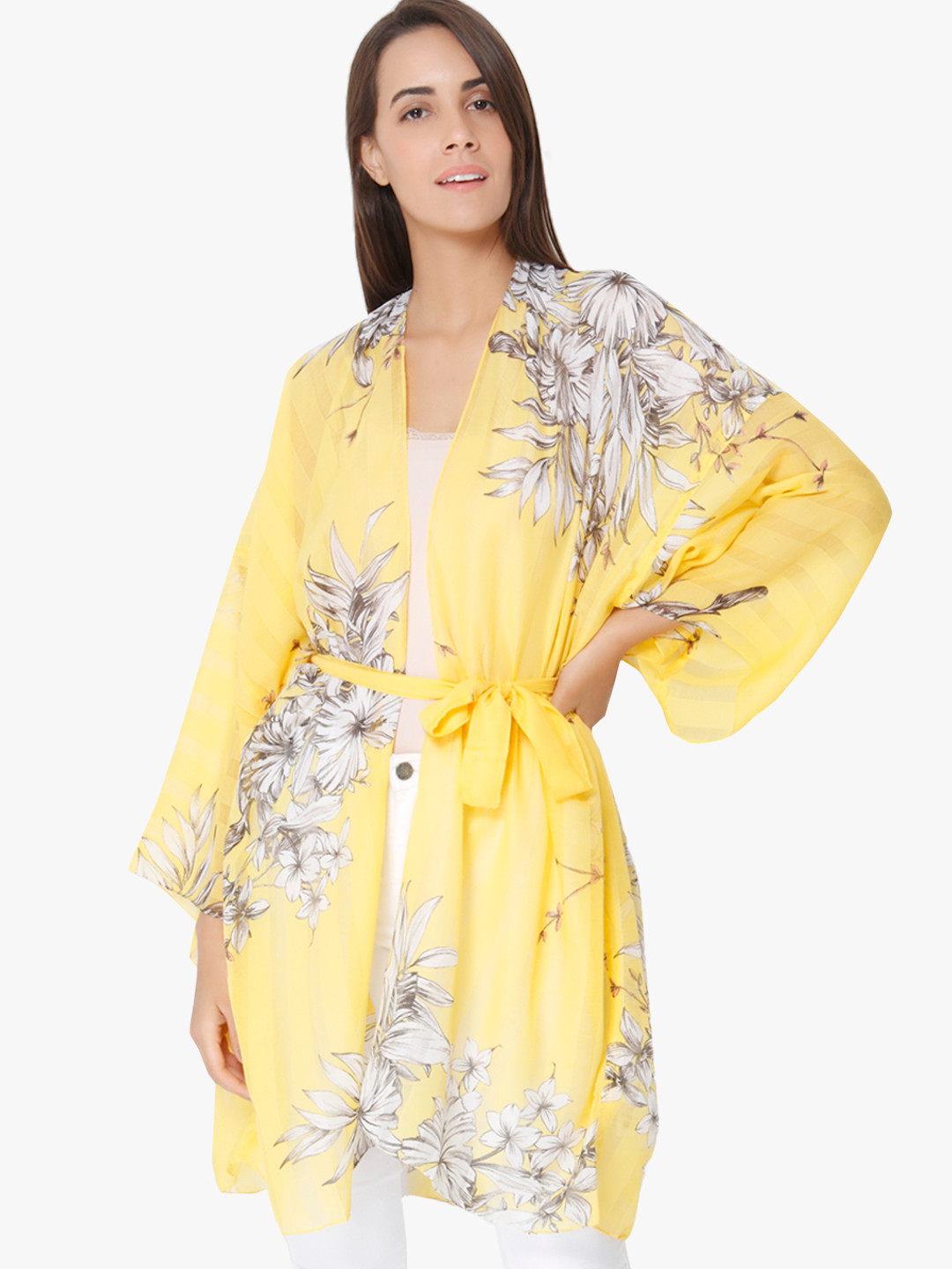 Women Yellow Printed Top