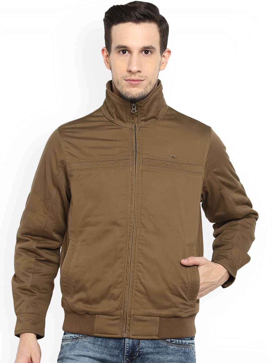 Buy Monte Carlo Men Brown Solid Lightweight Puffer Jacket - Jackets for Men 8121245 | Myntra
