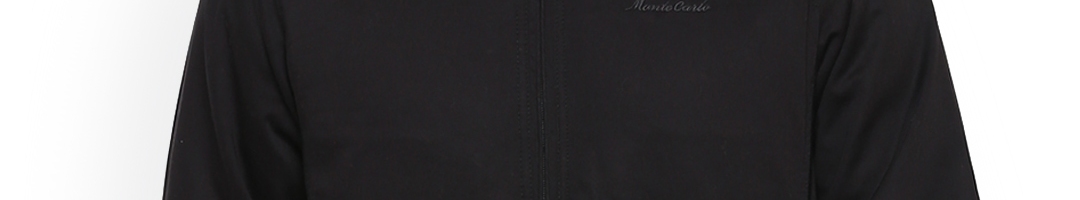 Buy Monte Carlo Men Black Solid Lightweight Tailored Jacket - Jackets ...