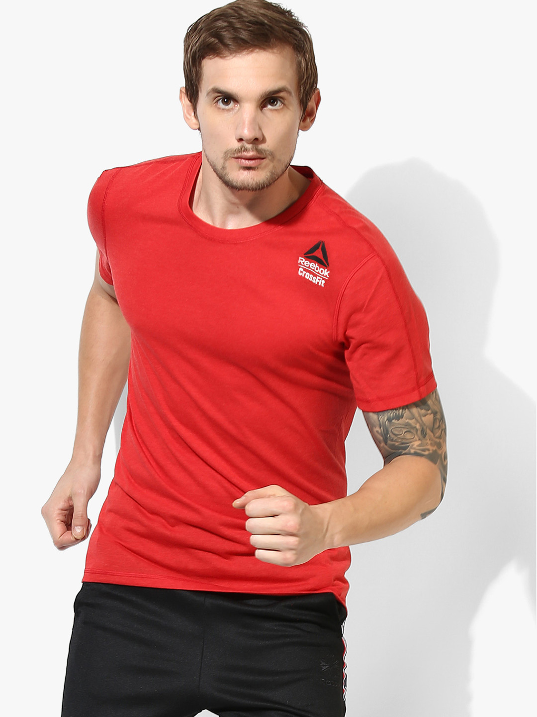 Buy Reebok Men Red Printed Round Neck T Shirt Tshirts for Men 6763752